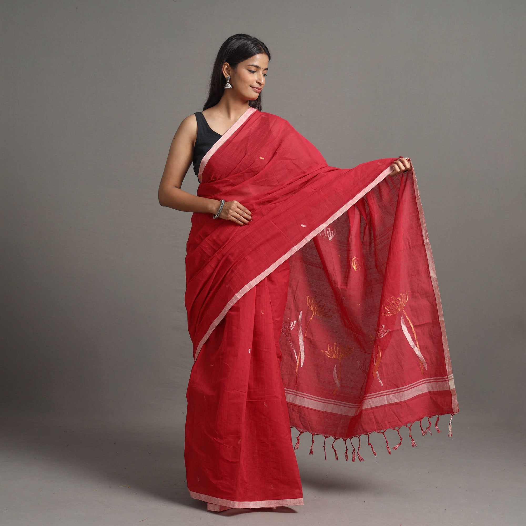 CHITRIKA Pollen Jamdani Cotton Handloom Saree 50 - view 2