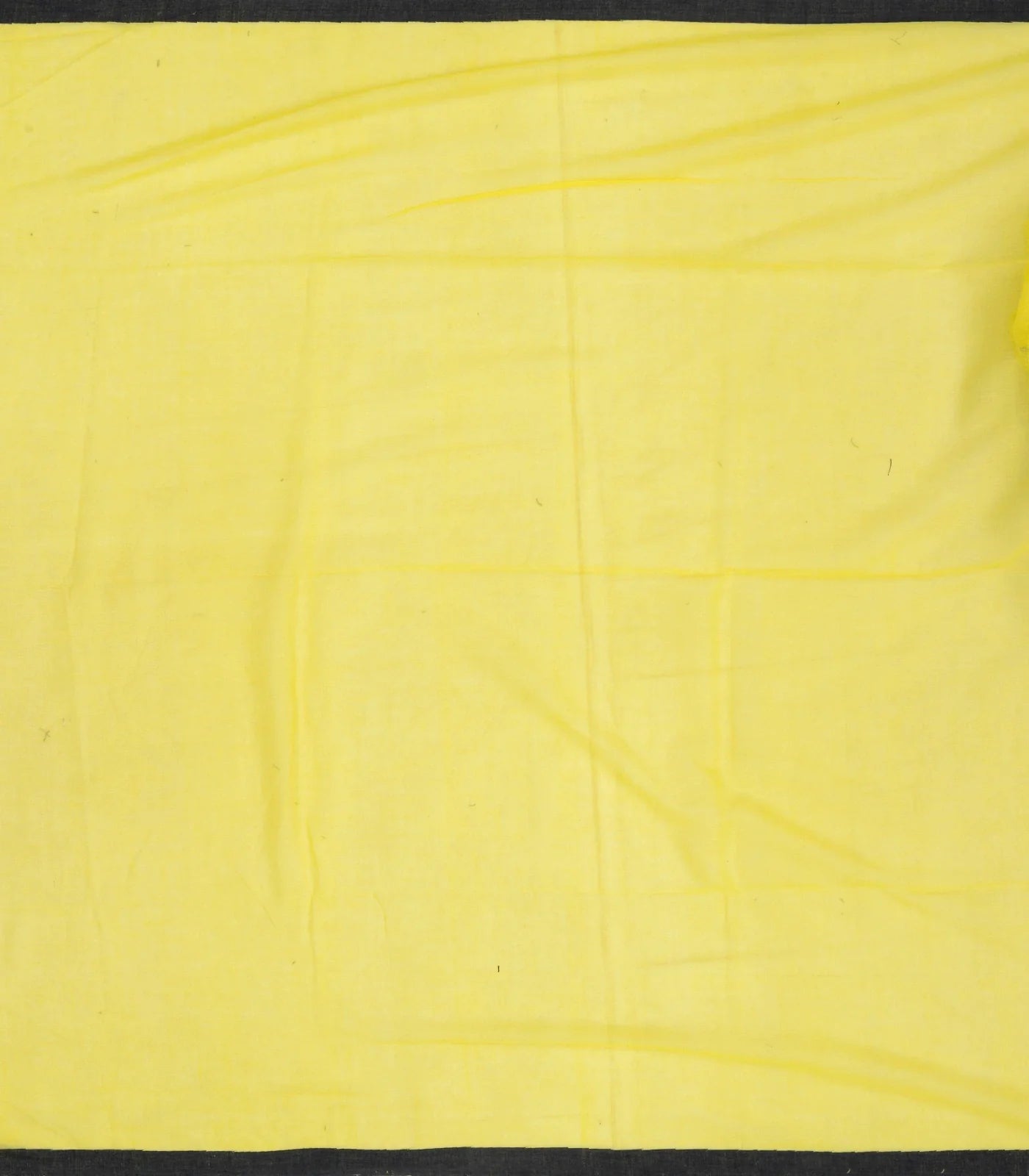 RmKV Lemon Yellow Handloom Bengal Cotton Saree With Coin Buttas - view 4