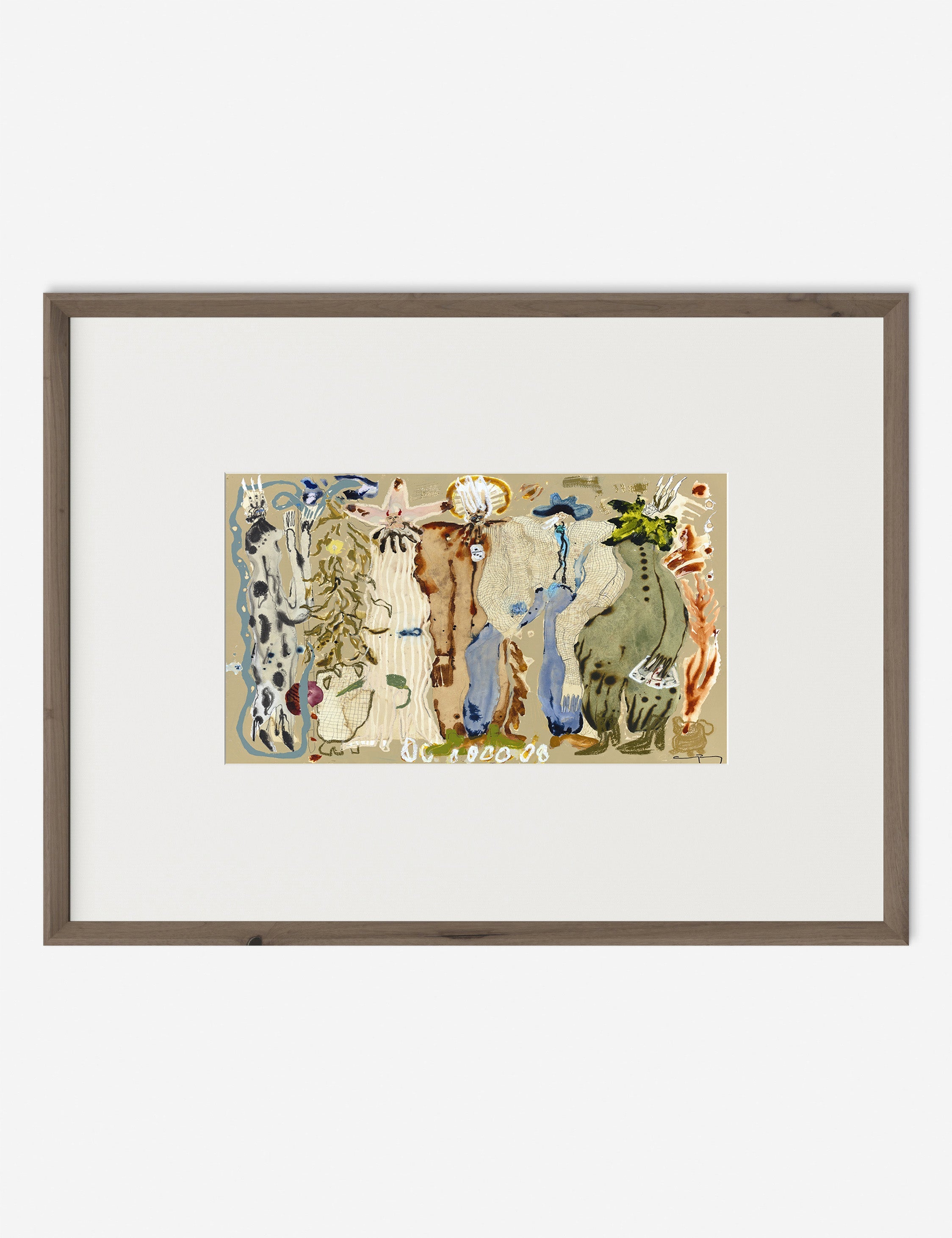 Lulu and Georgia Blue Eyed Snake Woman Wall Art by Caroline Pinney - view 2