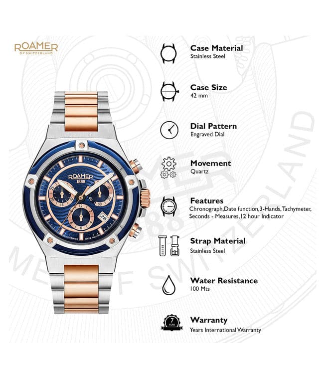Roamer Tempo Master Chrono Blue Dial