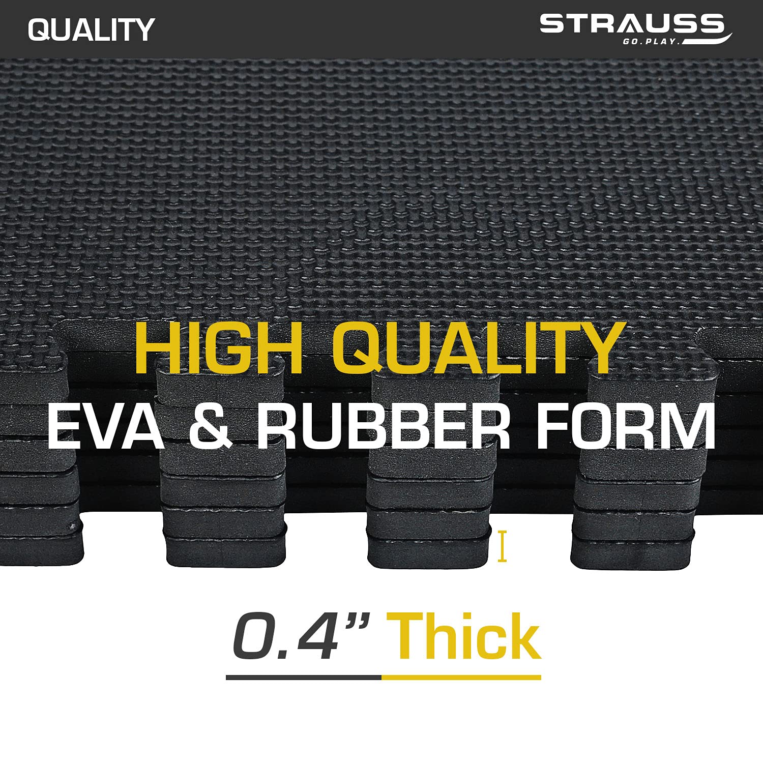 Strauss Sports Strauss Puzzle Exercise Mat Interlocking Tiles - view 3
