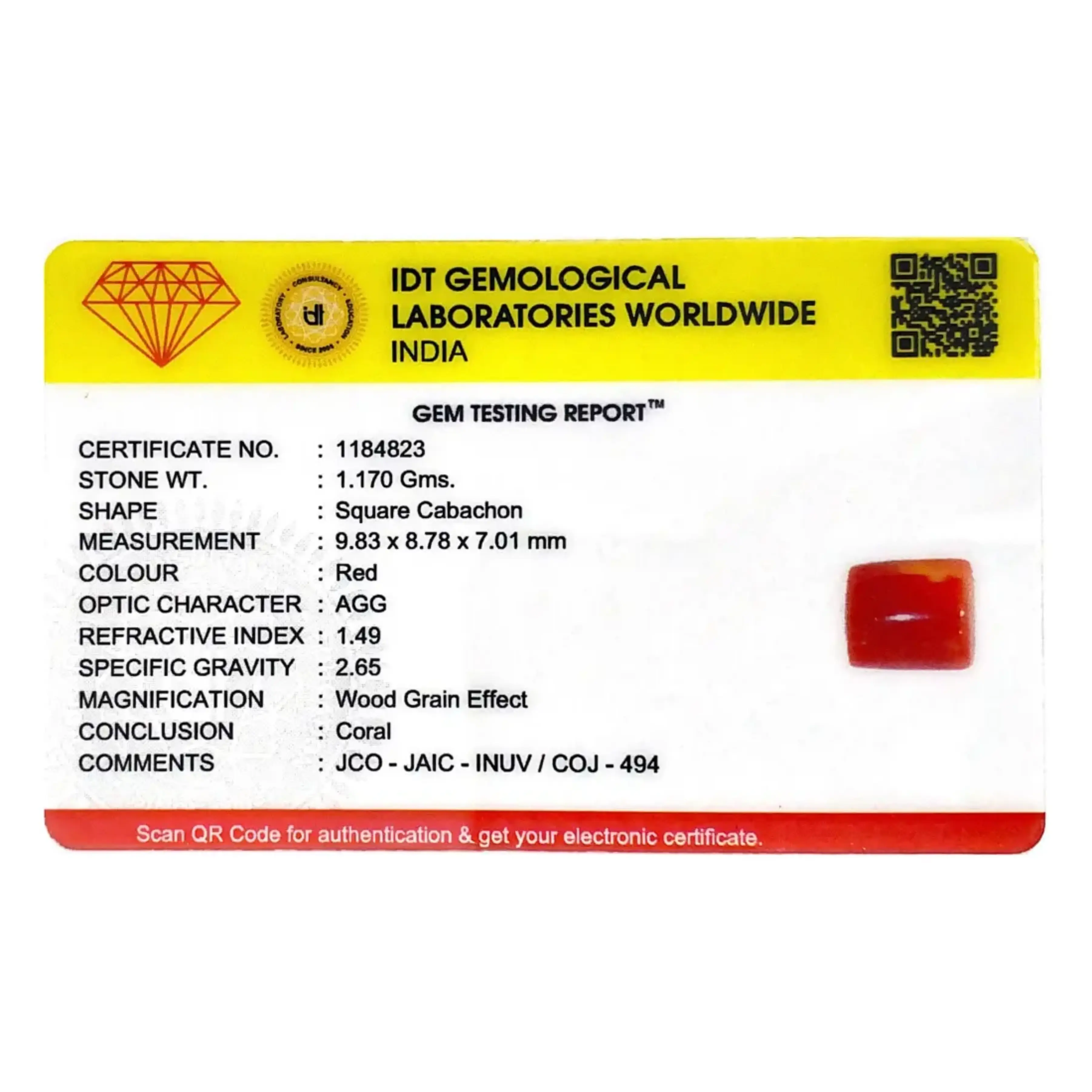 Pramogh Japanese Red Coral - 5.85 Carat - view 4