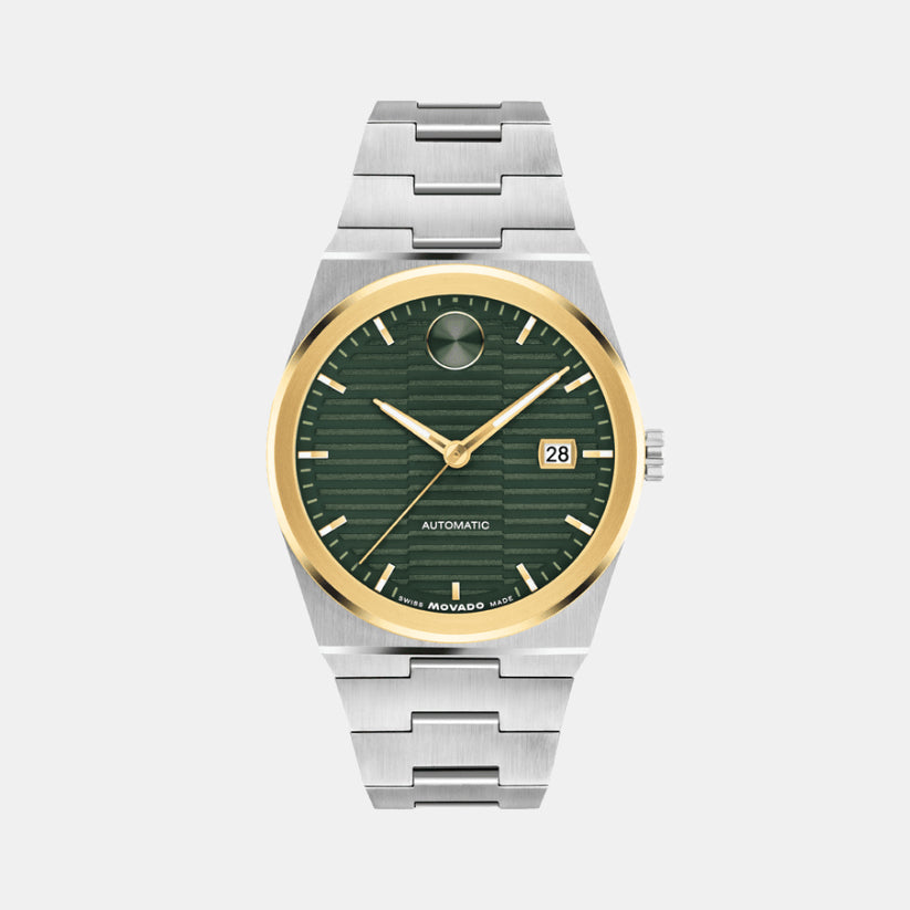 Movado Bold Women Automatic Green Dial Analog Stainless Steel Watch 3600942