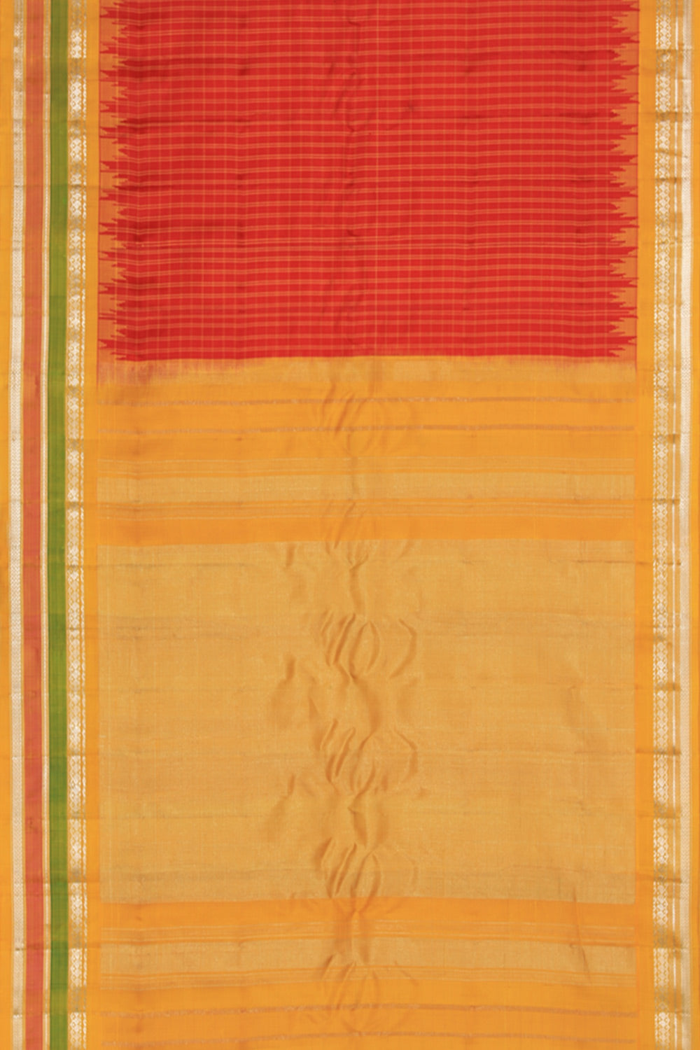 Kalanjali Gadwal Red Saree – Women's - view 3