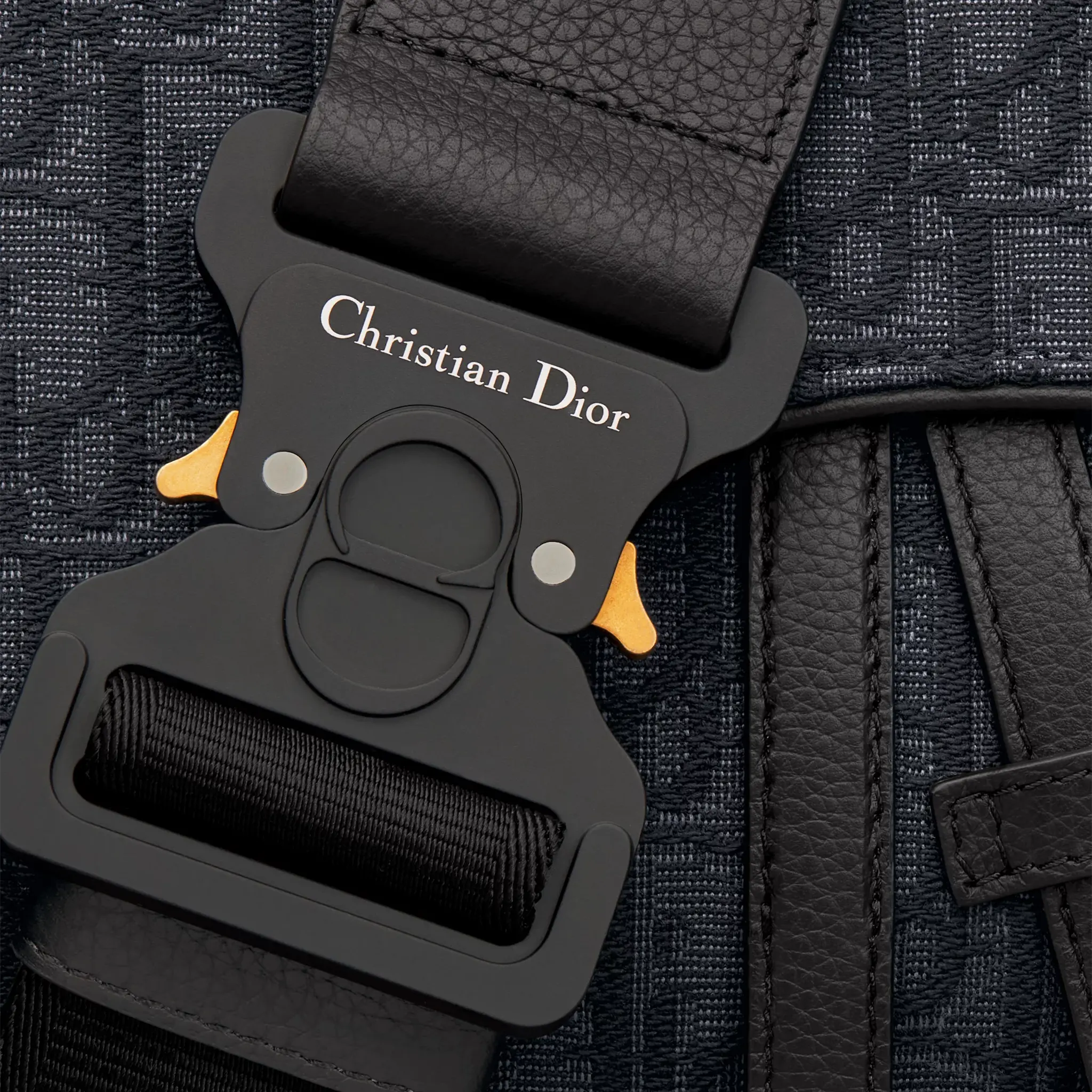 Dior Oblique Jacquard Black Saddle Bag - view 5