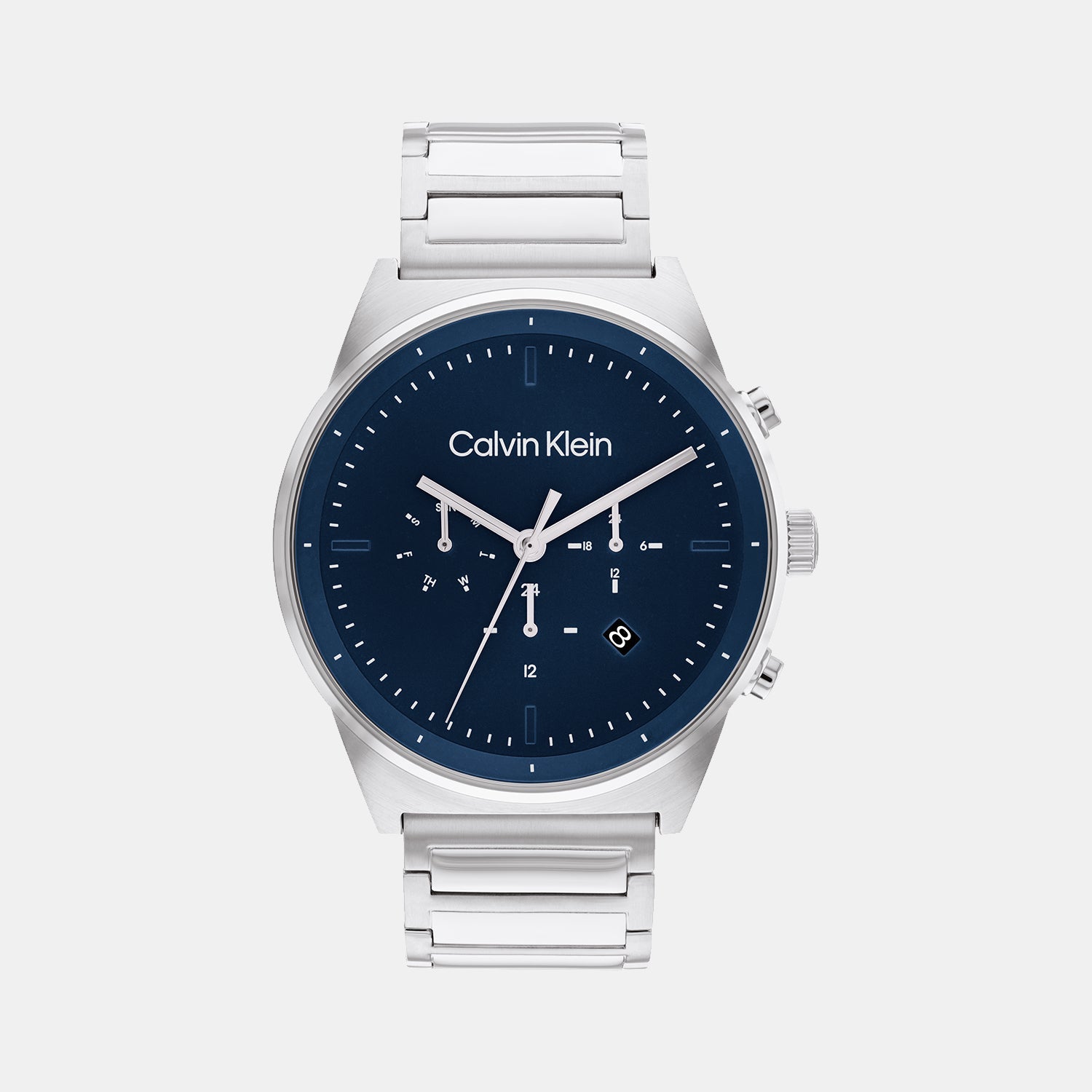 Calvin Klein Ck Impressive Men Quartz Blue Dial Chronograph Stainless Steel Watch 25200293