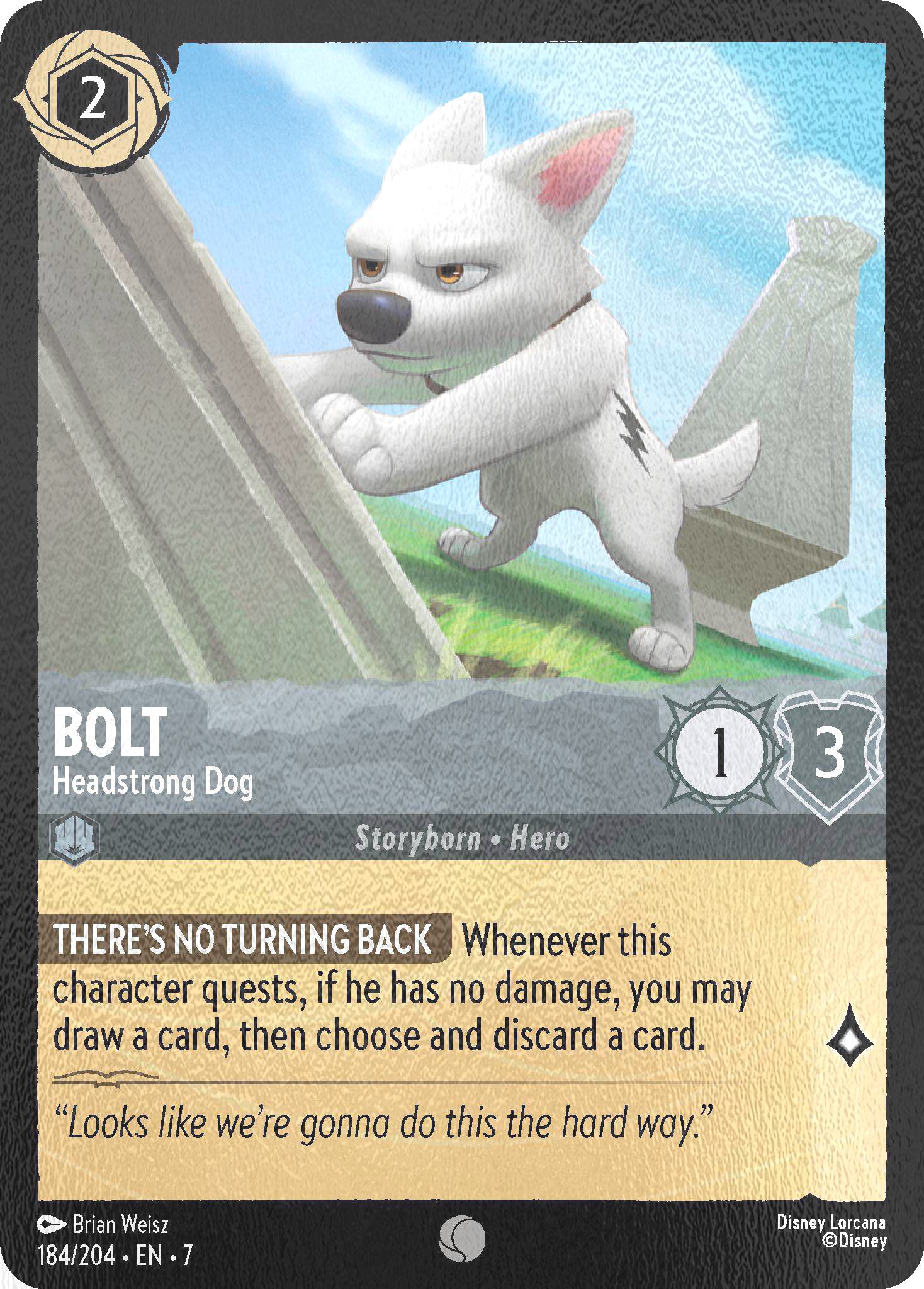 Island cold foil – Lorcana Bolt - Headstrong Dog - 184/204 [Archazia's Island] [Cold Foil]