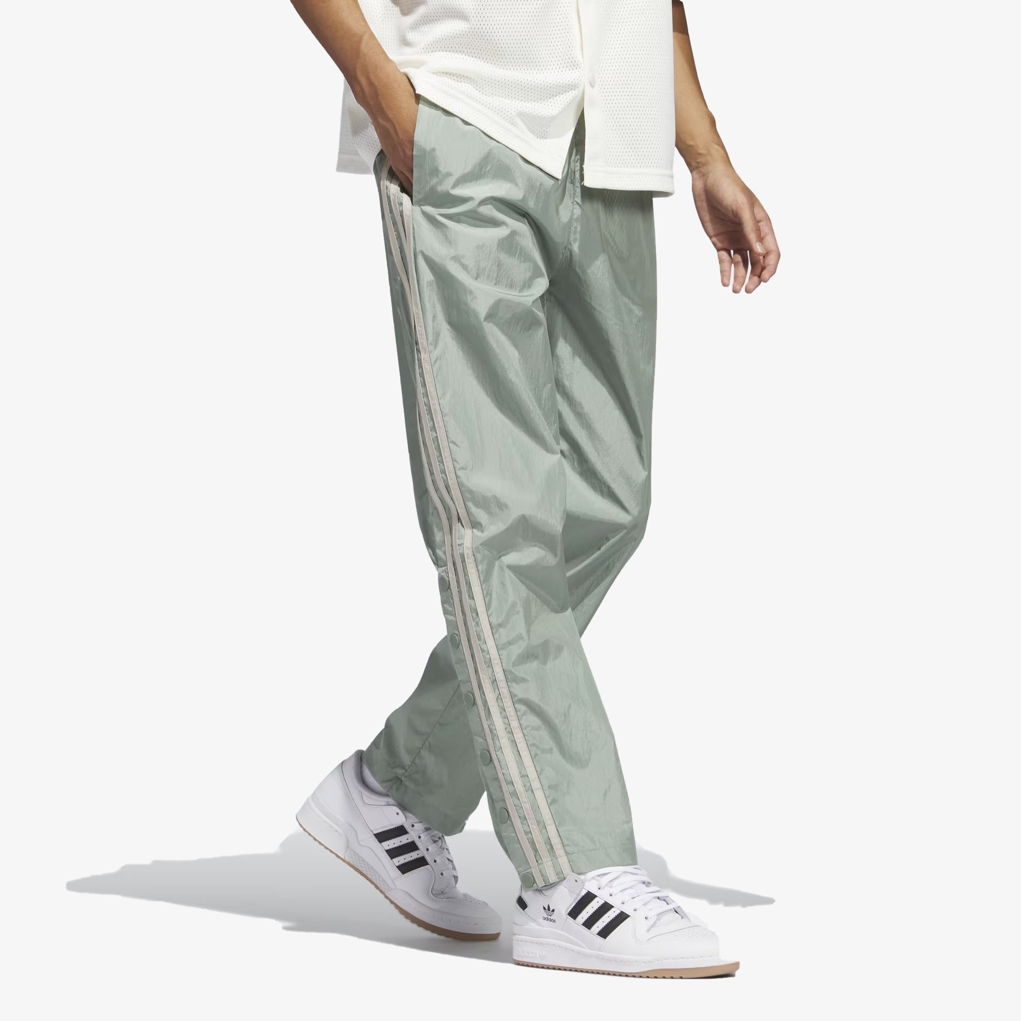 Adidas Originals | BASKETBALL WARM-UP PANTS { SILVER GREEN