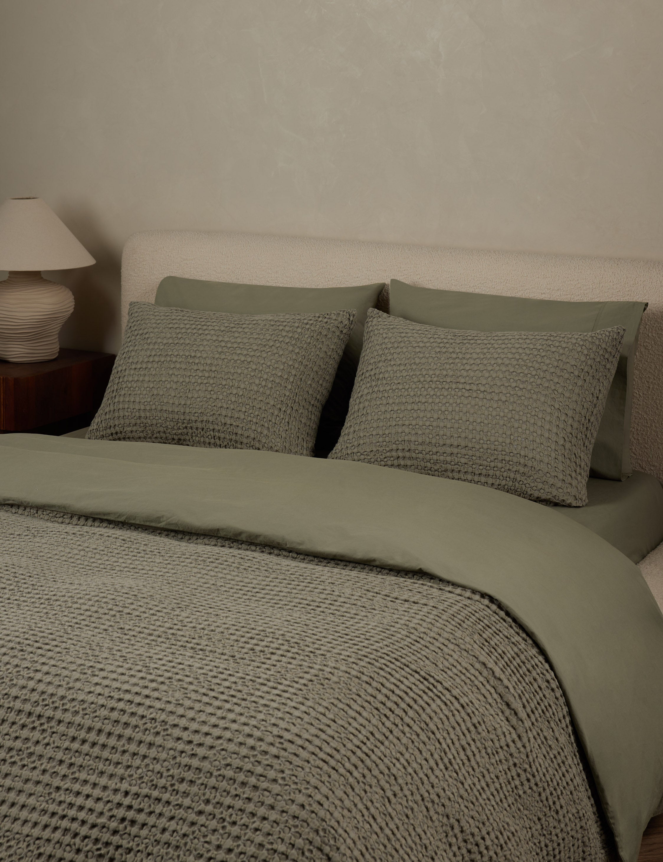 Lulu and Georgia Lenora Textured Cotton Linen Blanket - view 2