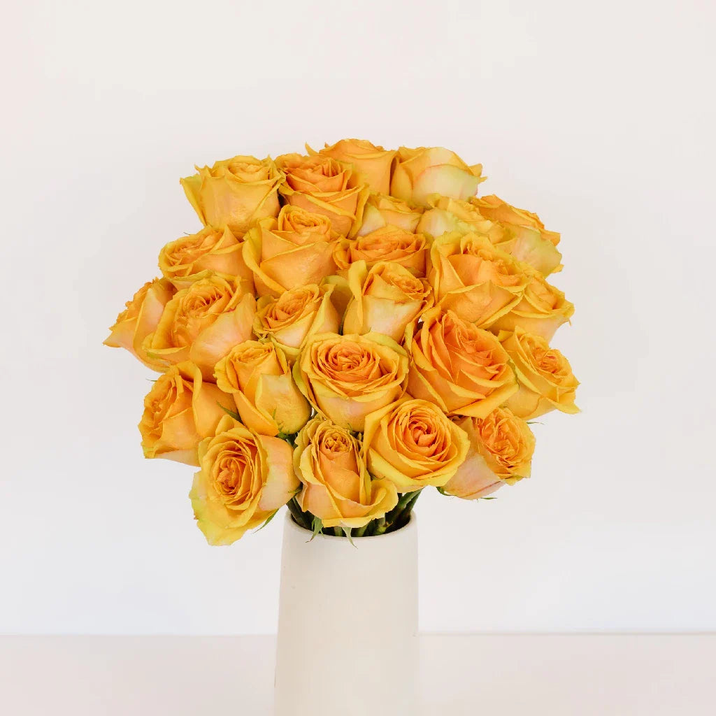 FiftyFlowers Light Golden Orange Roses - view 2