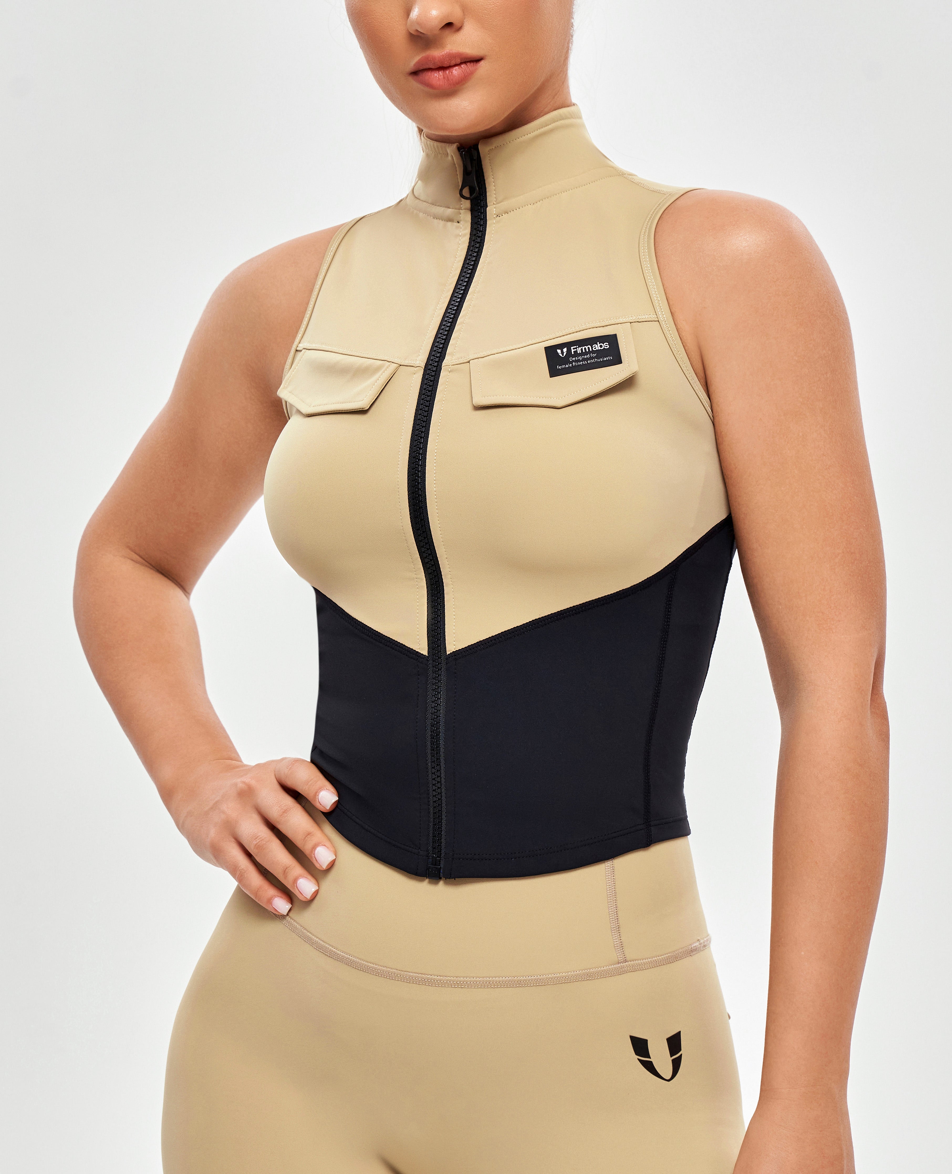 FIRM ABS Army Abs Tank - Khaki Yellow and Black