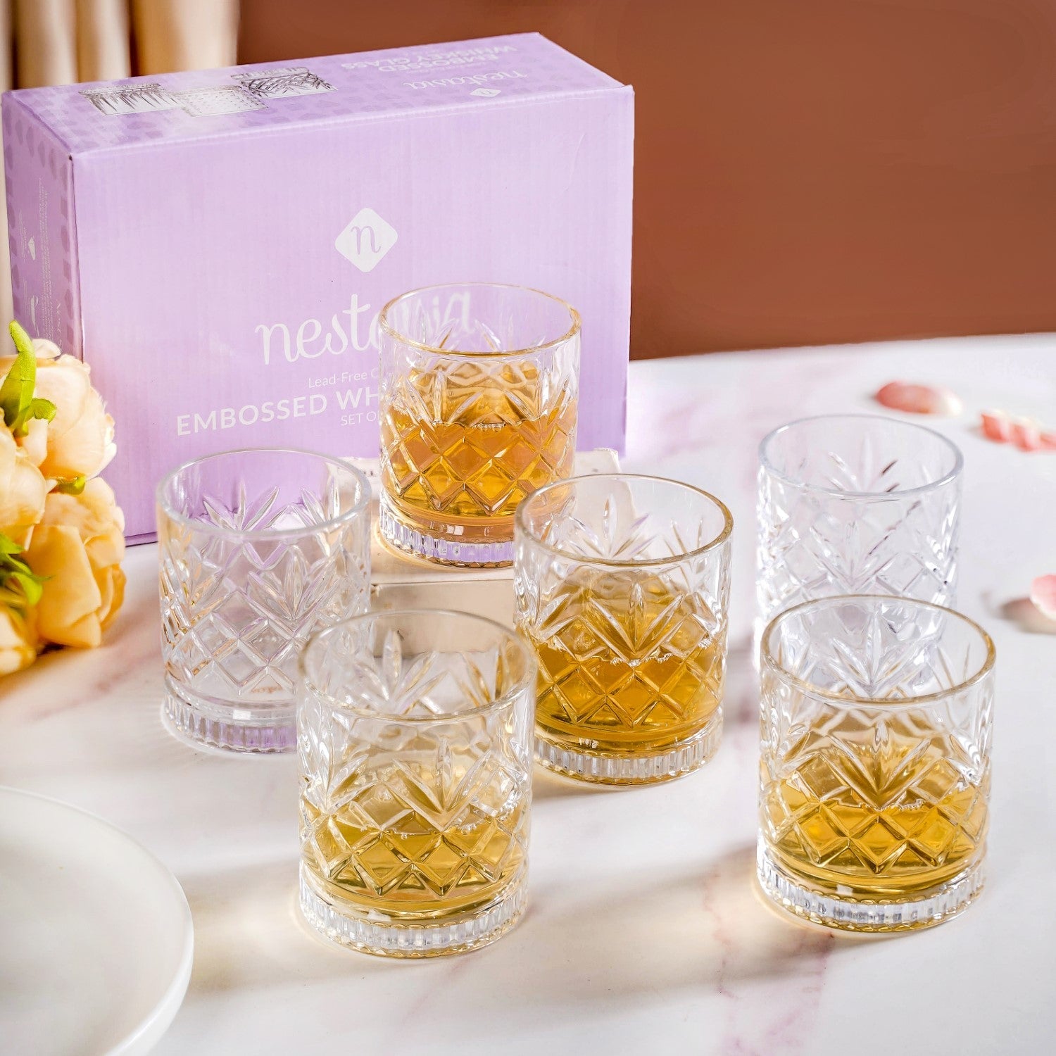 Nestasia Luxe Whiskey Glass Set Of 6 250ml
