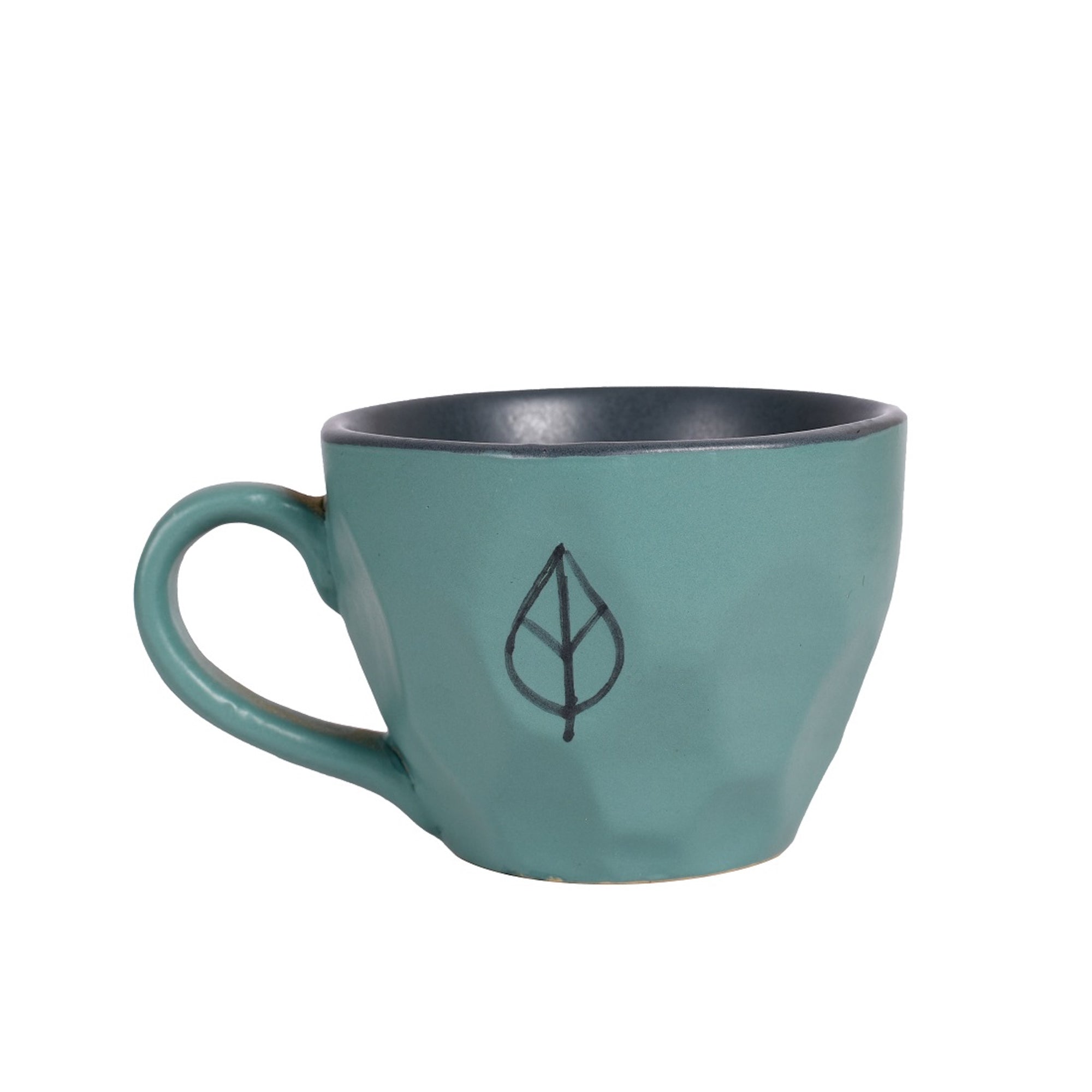 ART CREATIONS BY SUMAN SONTHALIA Blue - Ceramic Aqua Cup Set of 6 (4.5 x 3.2 x 2.5 in) - view 3