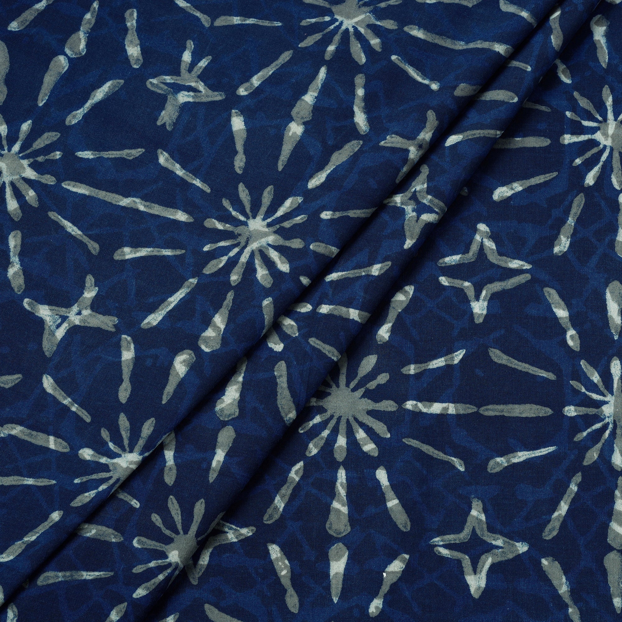 HAVELI CHRONICLES Blue - Hand Block Printed Cotton Akola Fabric - view 2