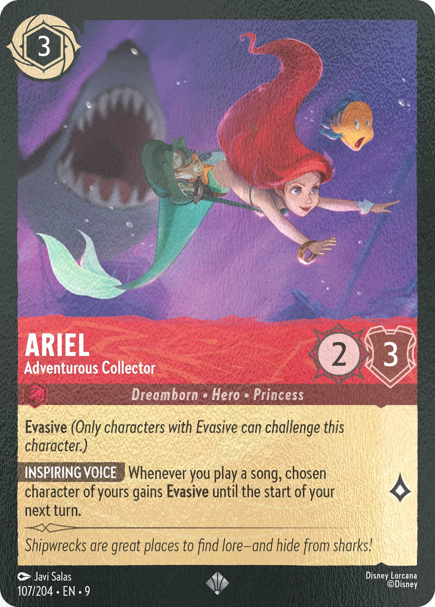 204 fabled cold – Lorcana Ariel - Adventurous Collector - 107/204 [Fabled] [Cold Foil]