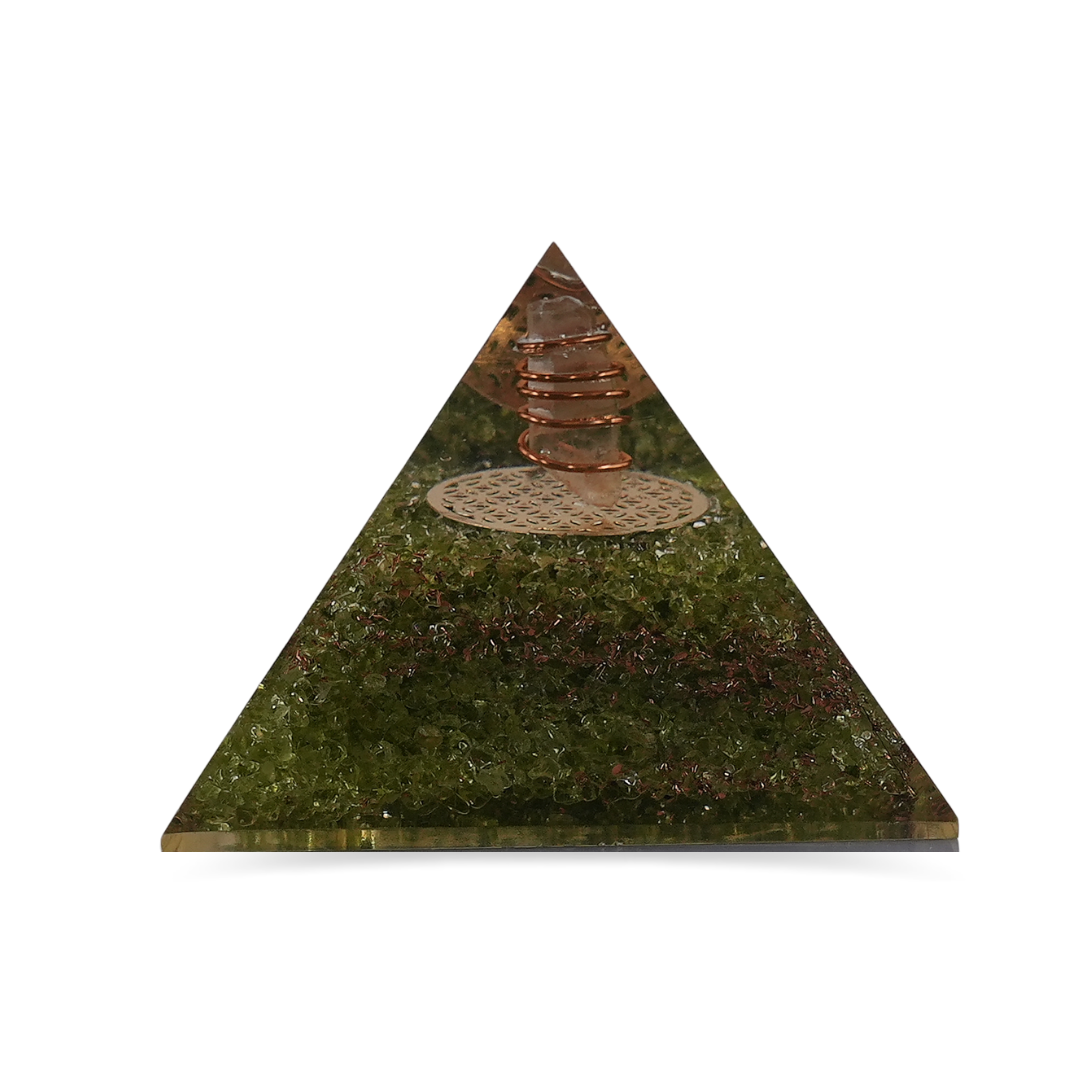 Gemsmantra Peridot Orgonite Pyramid/Orgone Pyramid - view 4