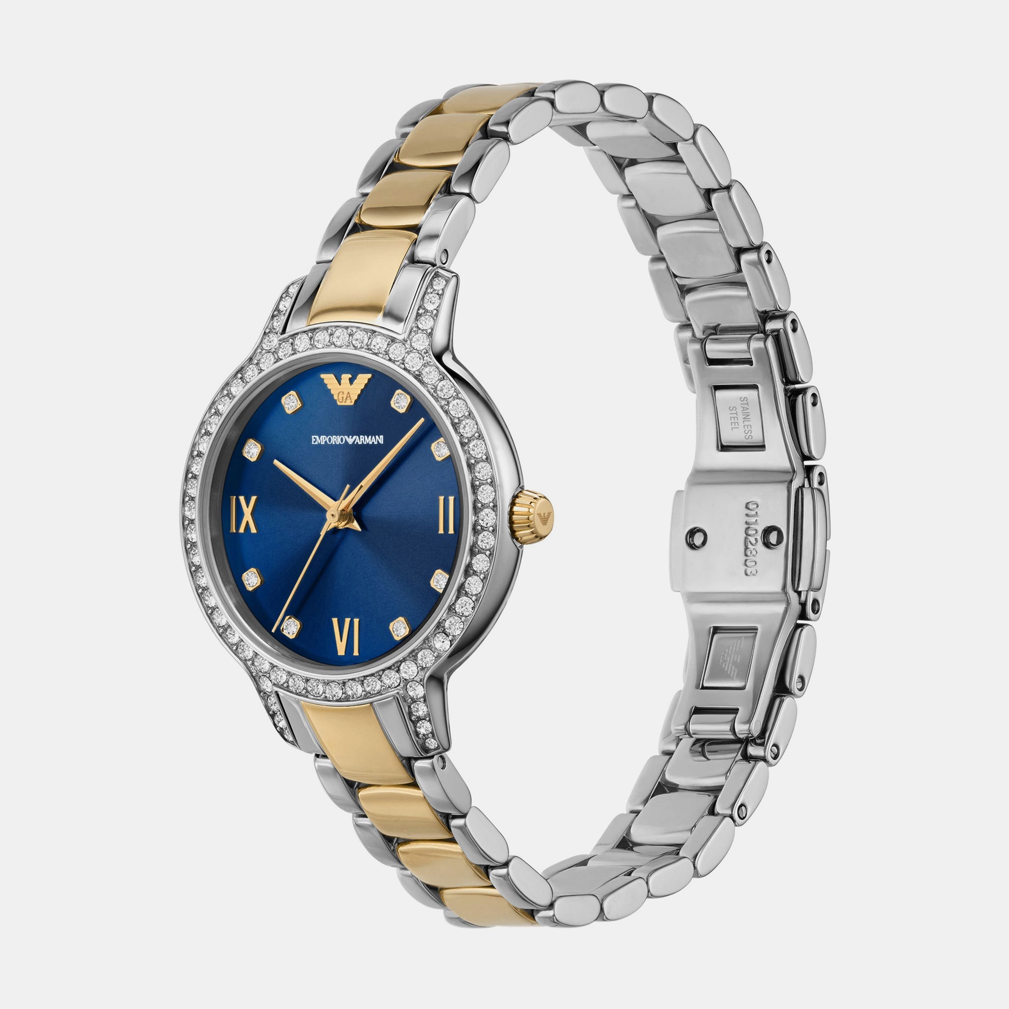 Emporio Armani Cleo Women Quartz Blue Dial Analog Stainless Steel Watch AR11576 - view 2