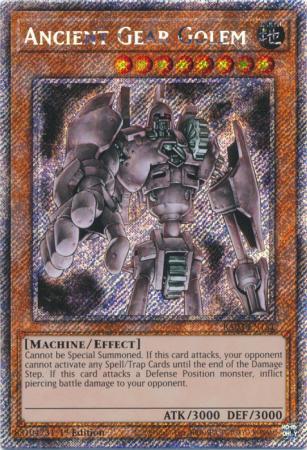 Yu-Gi-Oh! Ancient Gear Golem - RA03-EN151 - Platinum Secret Rare - 1st Edition