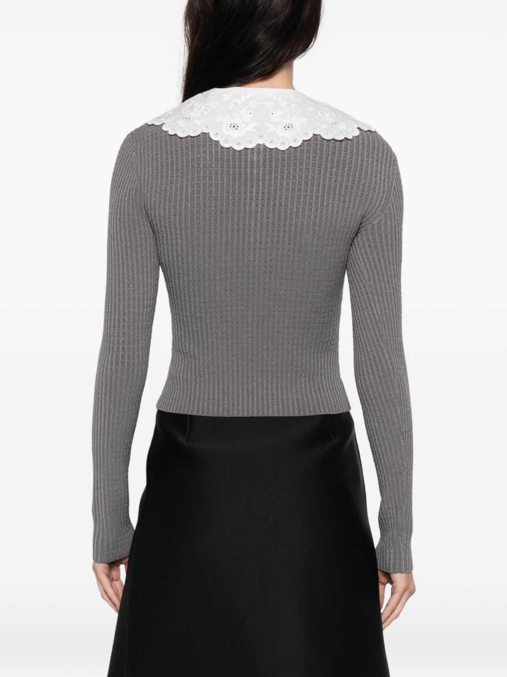 Self-Portrait Collar-detail sweater - view 2