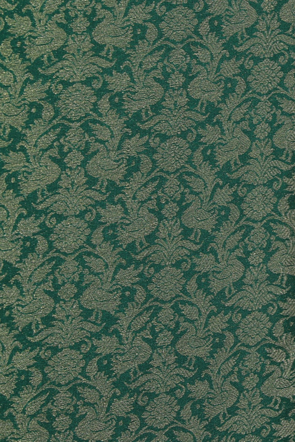 Kalanjali Crepe Silk Brocade Green Saree – Women's - view 2