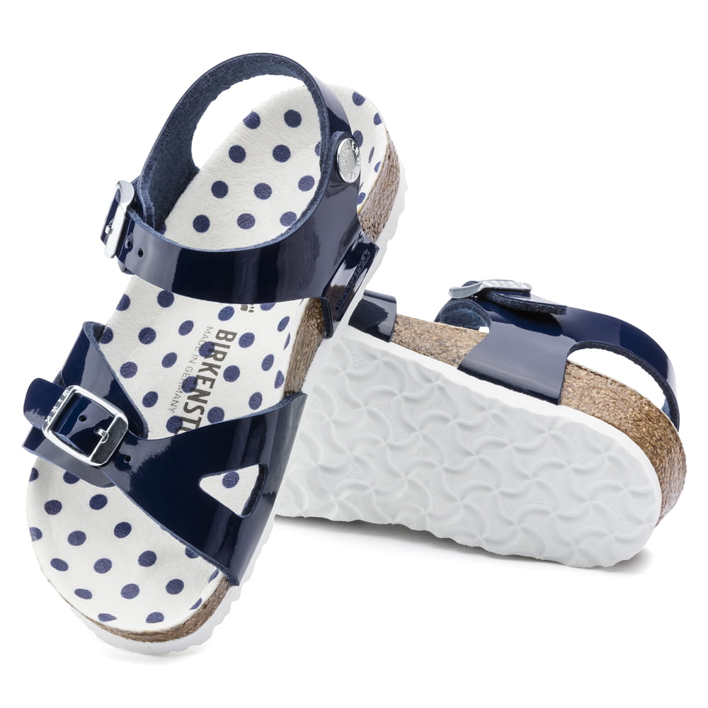 Birkenstock Rio Kids Birko-Flor – Blue Blue/Nautical Dots Navy
