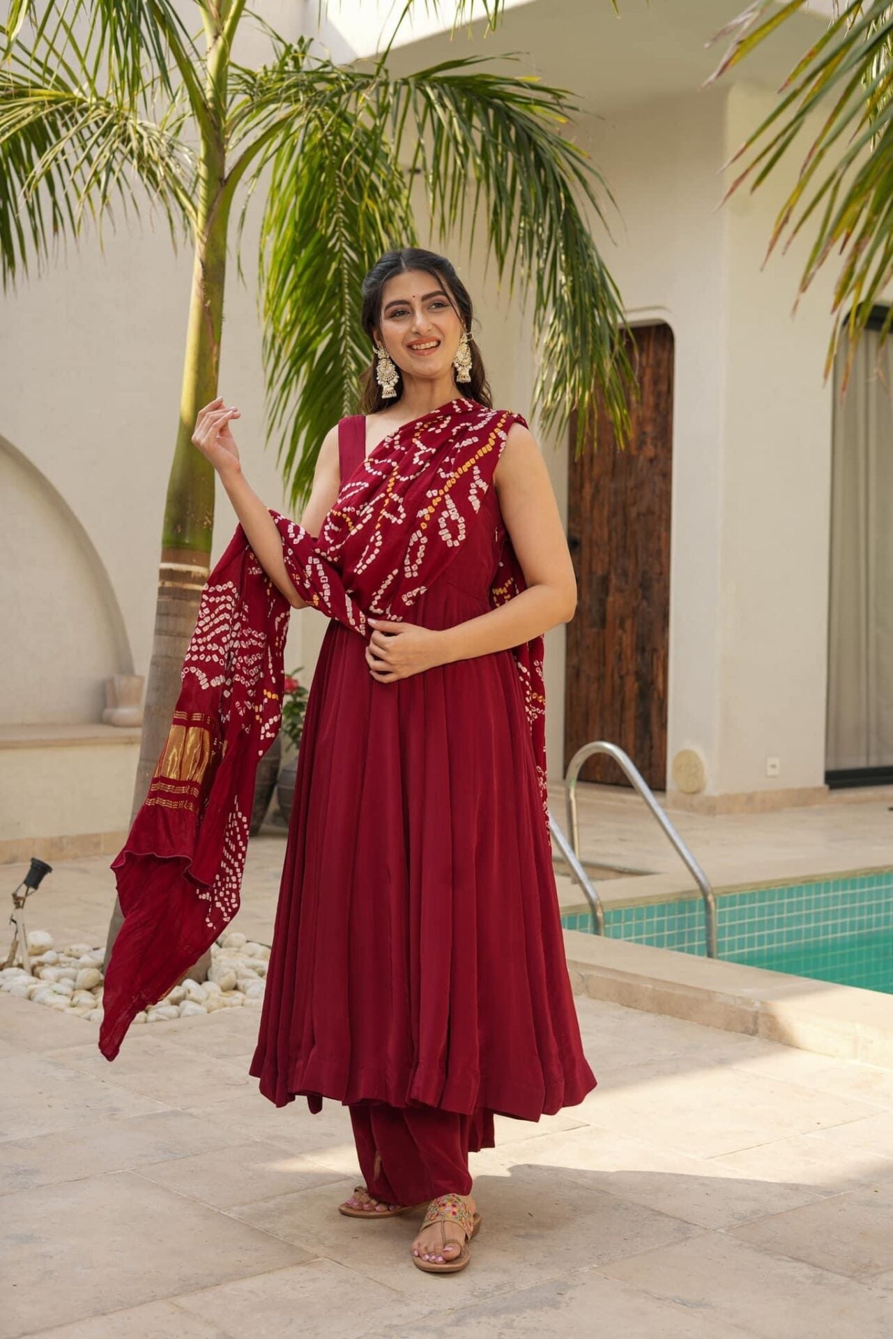 Idaho-o Rohini pure crepe suit set