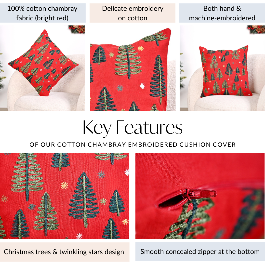 Nestasia Tis The Season Festive Couch Cushion Cover 40x40cm - view 5