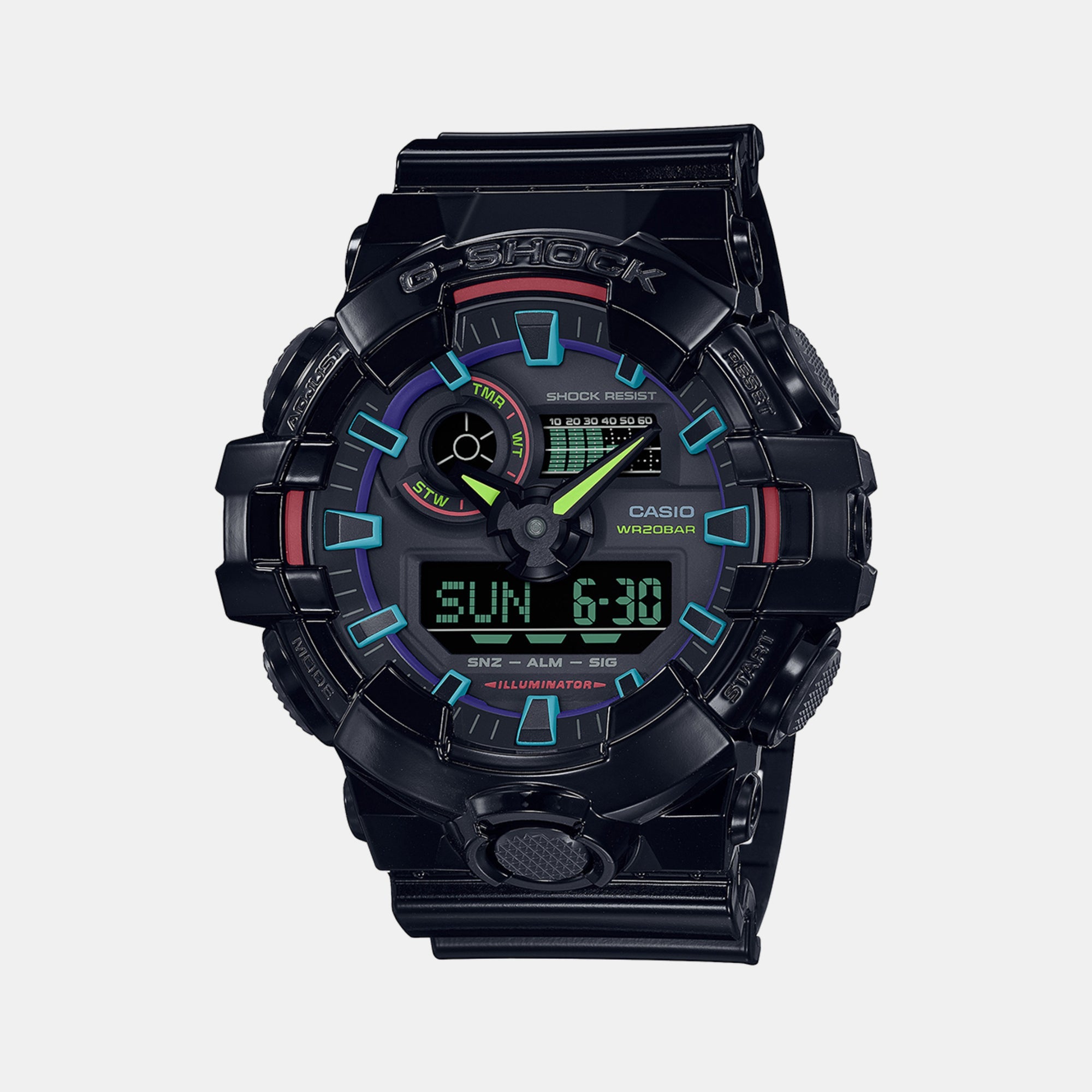 Casio G-Shock Men Quartz Black Dial Analog-Digital Resin Watch G1369