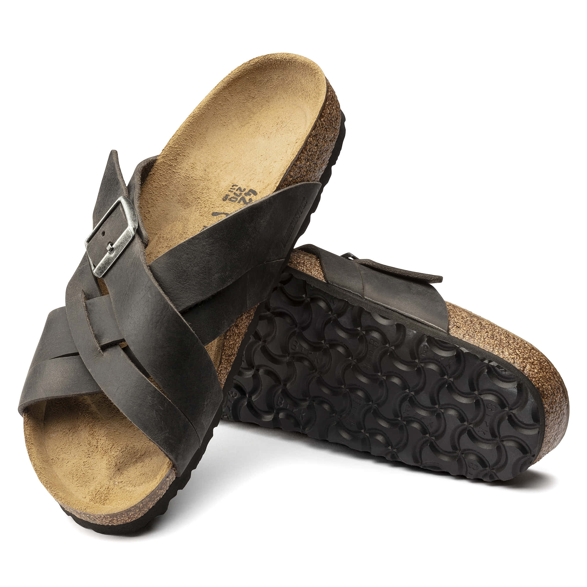 Birkenstock Lugano Oiled Leather – Gray Gray/Camberra Iron
