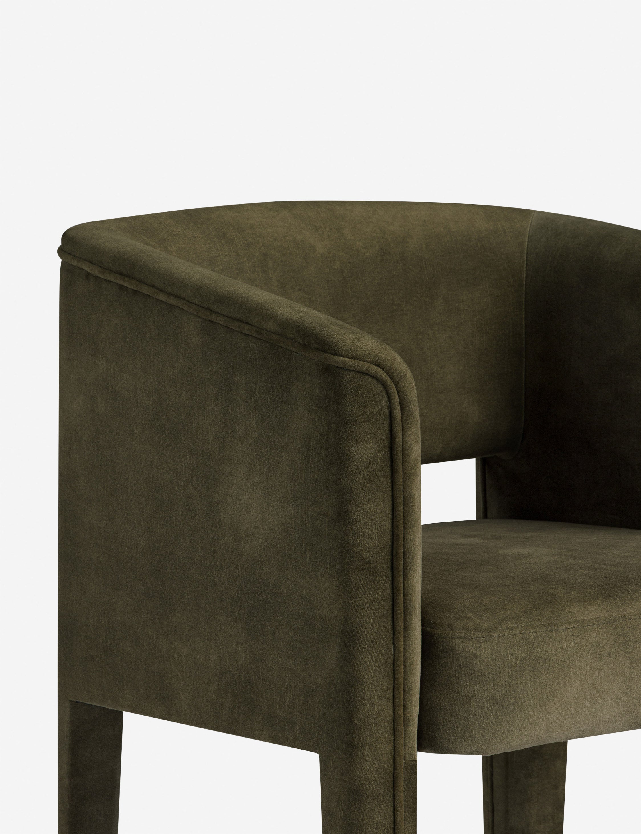 Lulu and Georgia Velez Counter Stool – Olive Velvet - view 7