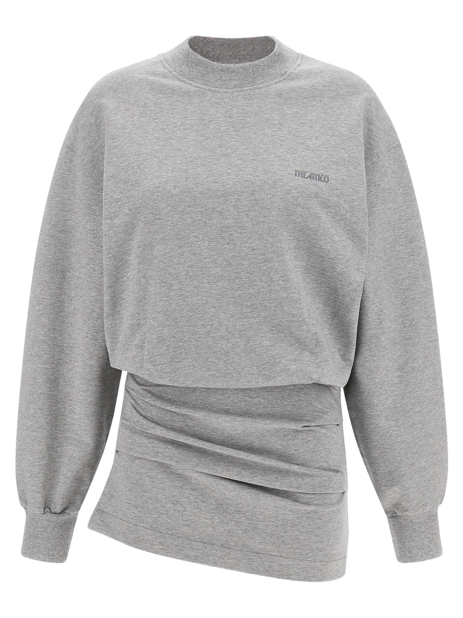 The Attico Mélange Sweatshirt Dress – 96% cotton, 4% elastane