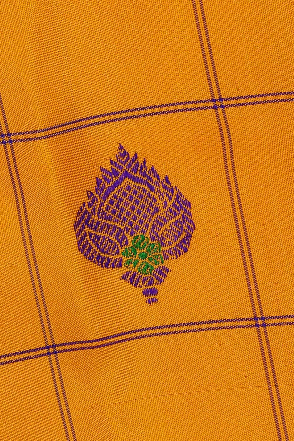 Kalanjali Gadwal Silk Haldi Yellow Saree – Women's - view 2