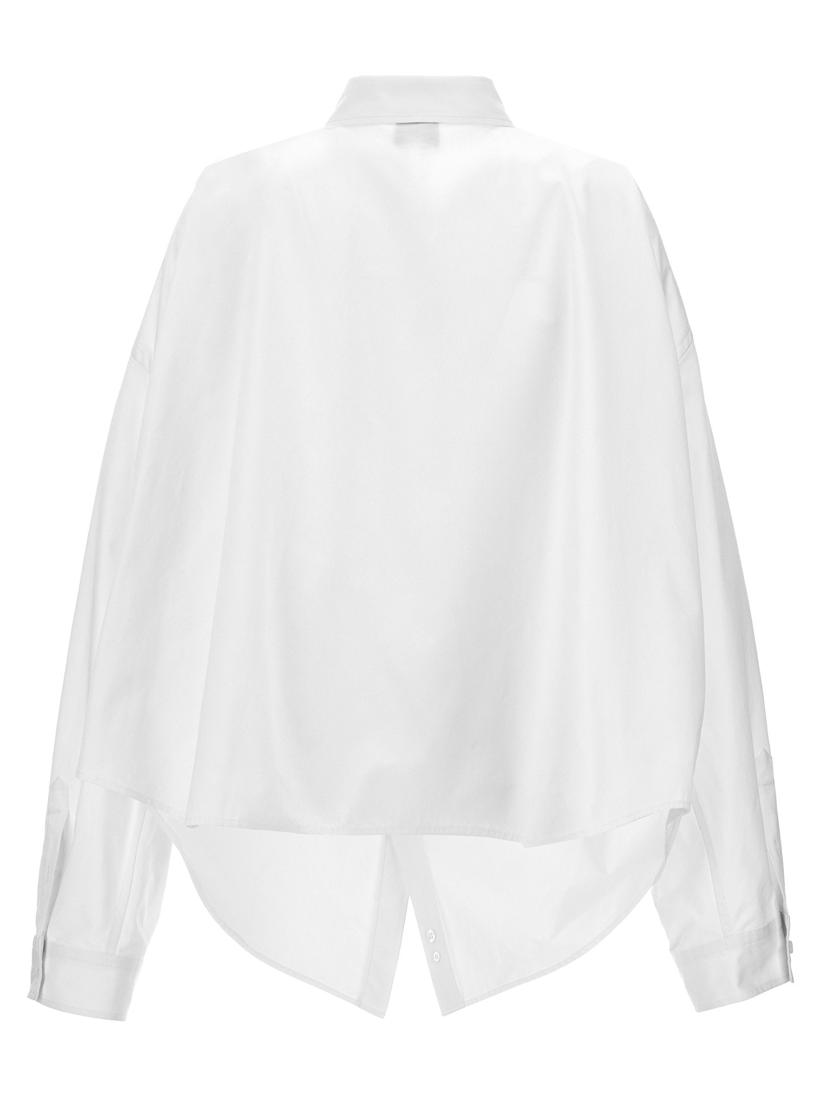 Balenciaga Asymmetric Shirt With Logo Embroidery - view 2