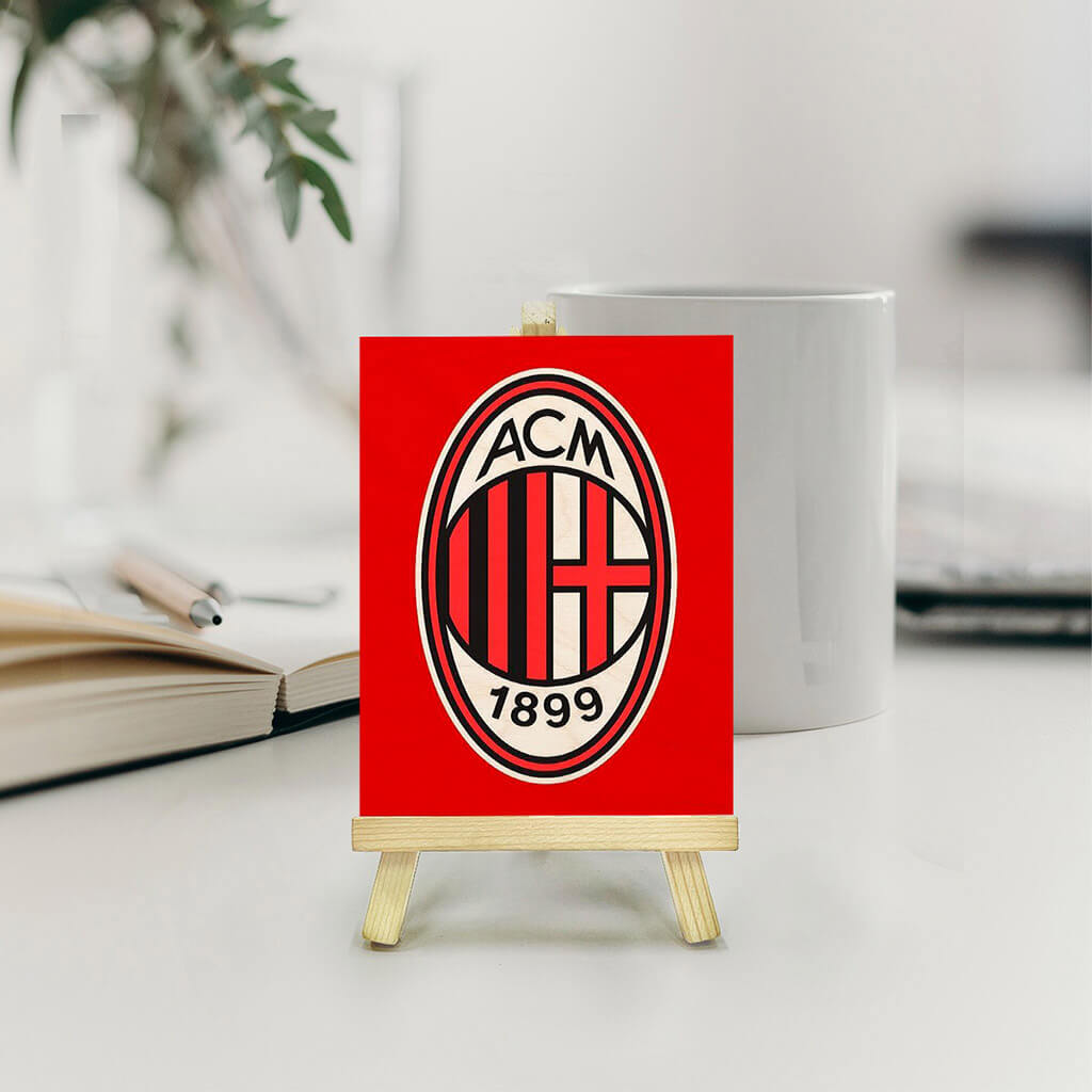Bigsmall_cc AC Milan Pine Easel Stand