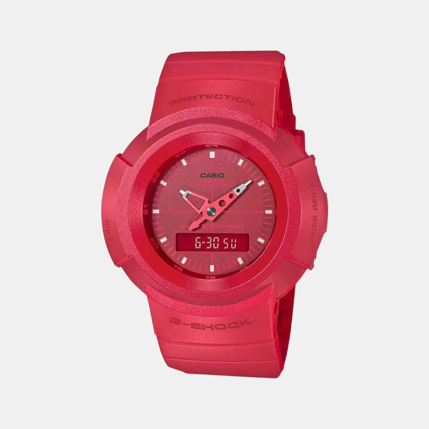 Casio G-Shock Men Quartz Red Dial Analog-Digital Resin Watch G1081