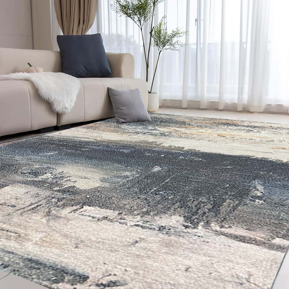 Urban Space Home Furnishing Digital Printed Premium Chenille Floor Carpet Mat, Super Soft Rug with Anti-Skid Backing, Modern Distressed Design - ACR00 - view 2
