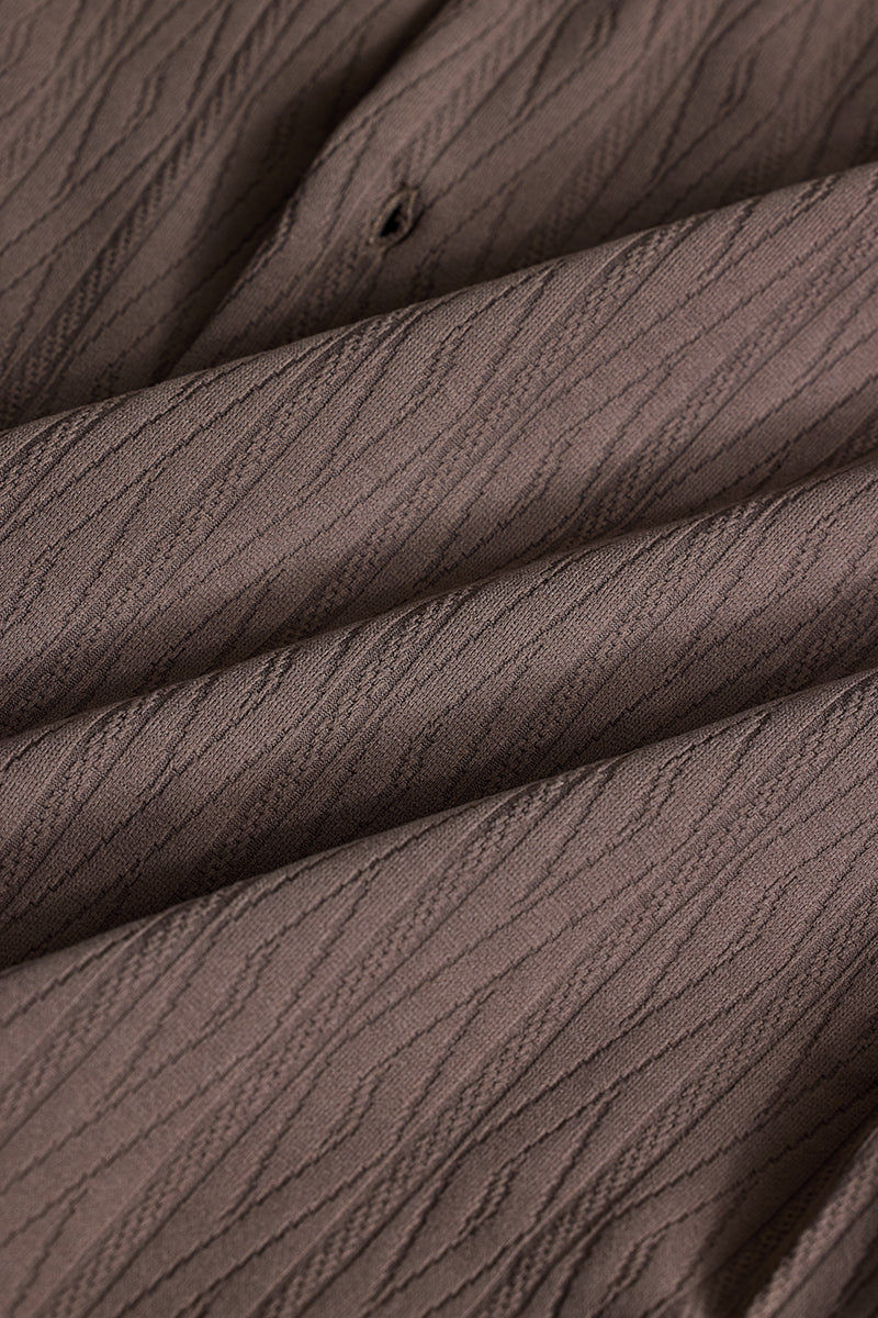 SNITCH Brown Cuban Textured Shirt - view 8