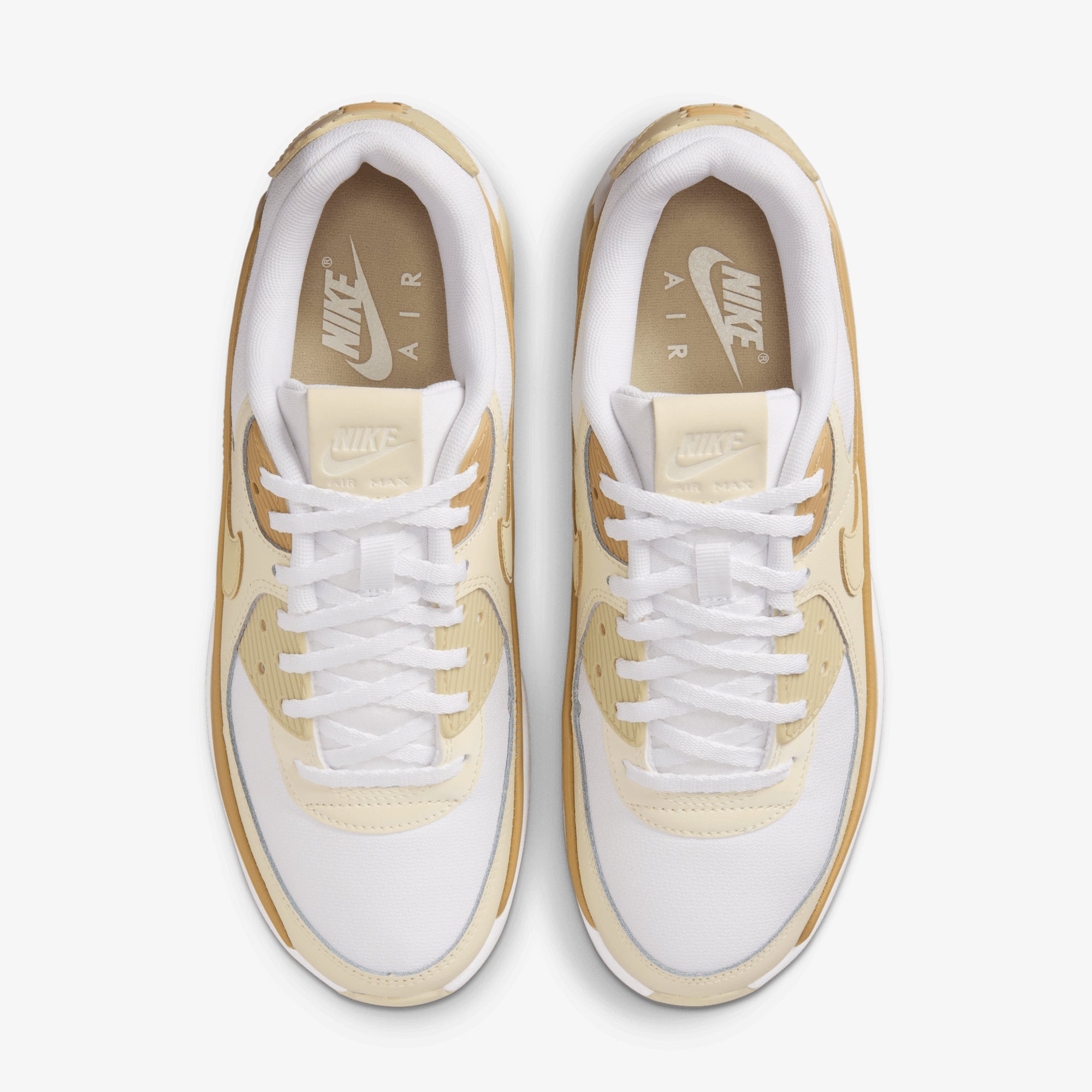 Nike | AIR MAX 90 LV8 { WHITE/TEAM GOLD-CLUB GOLD-COCONUT MILK - view 2