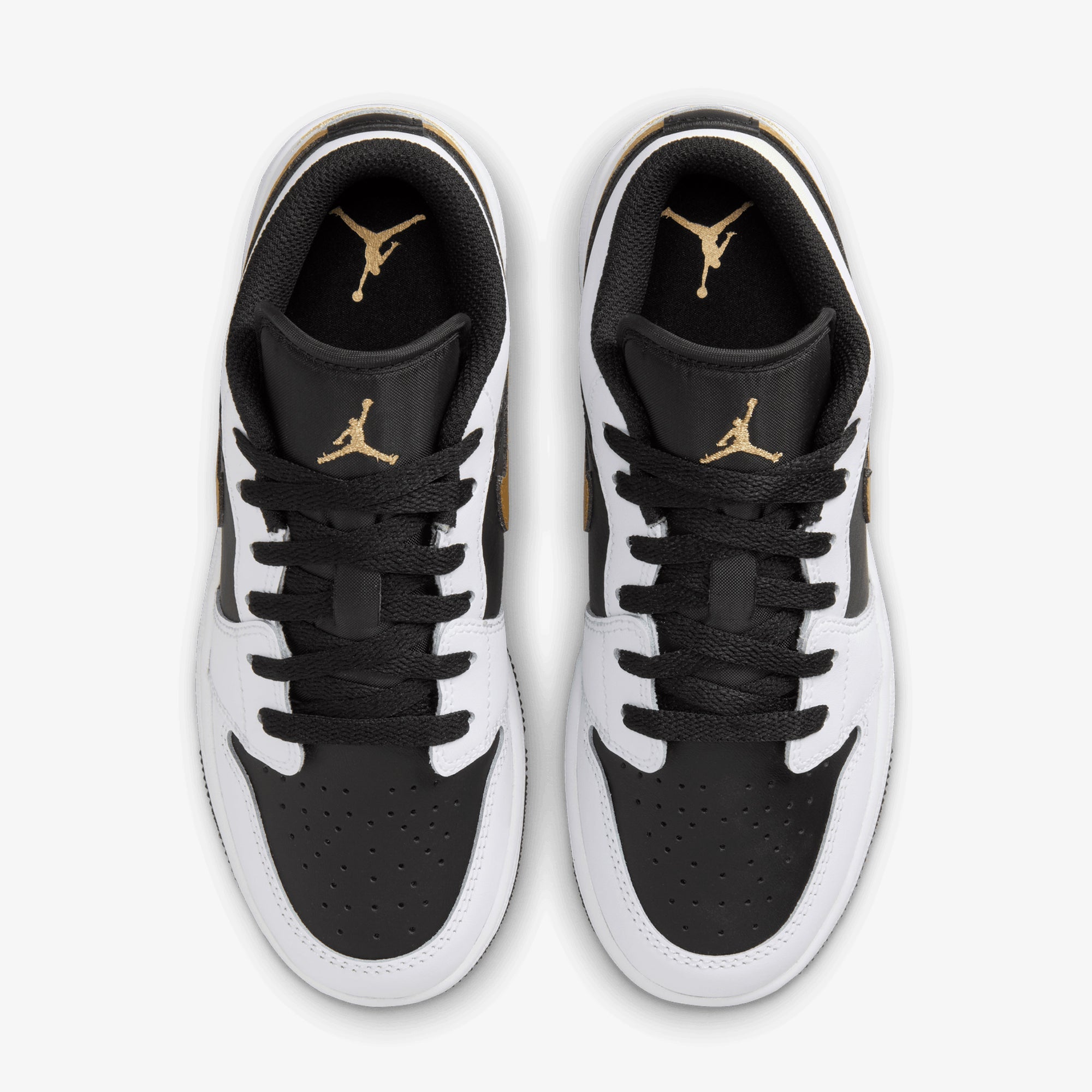Jordan | Air Jordan Low 1 (gs) { White/metallic Gold-black - view 2