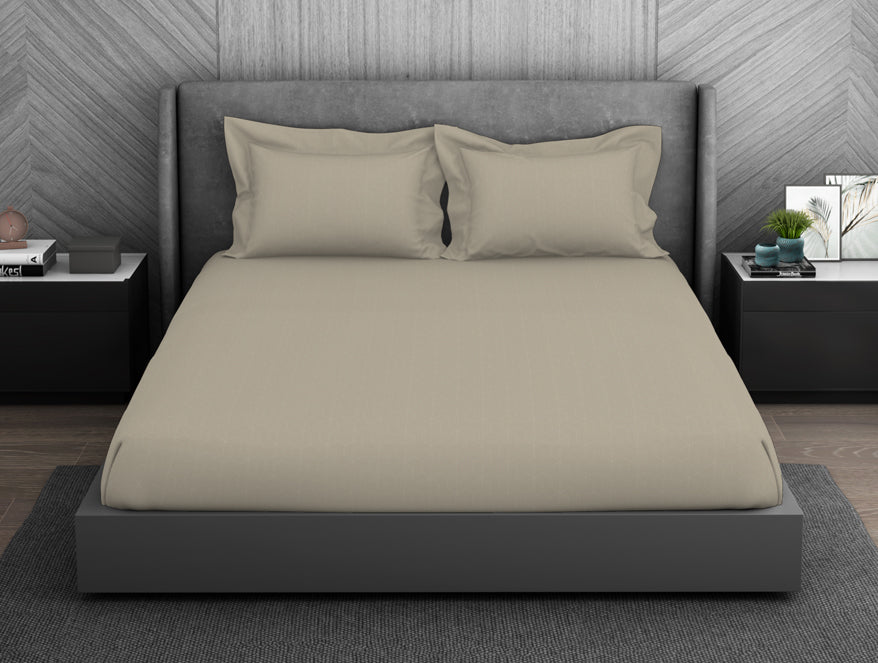 Spaces India Floral 100% Cotton King Size Bedsheet - Elegance Faux Jacquard by Spaces