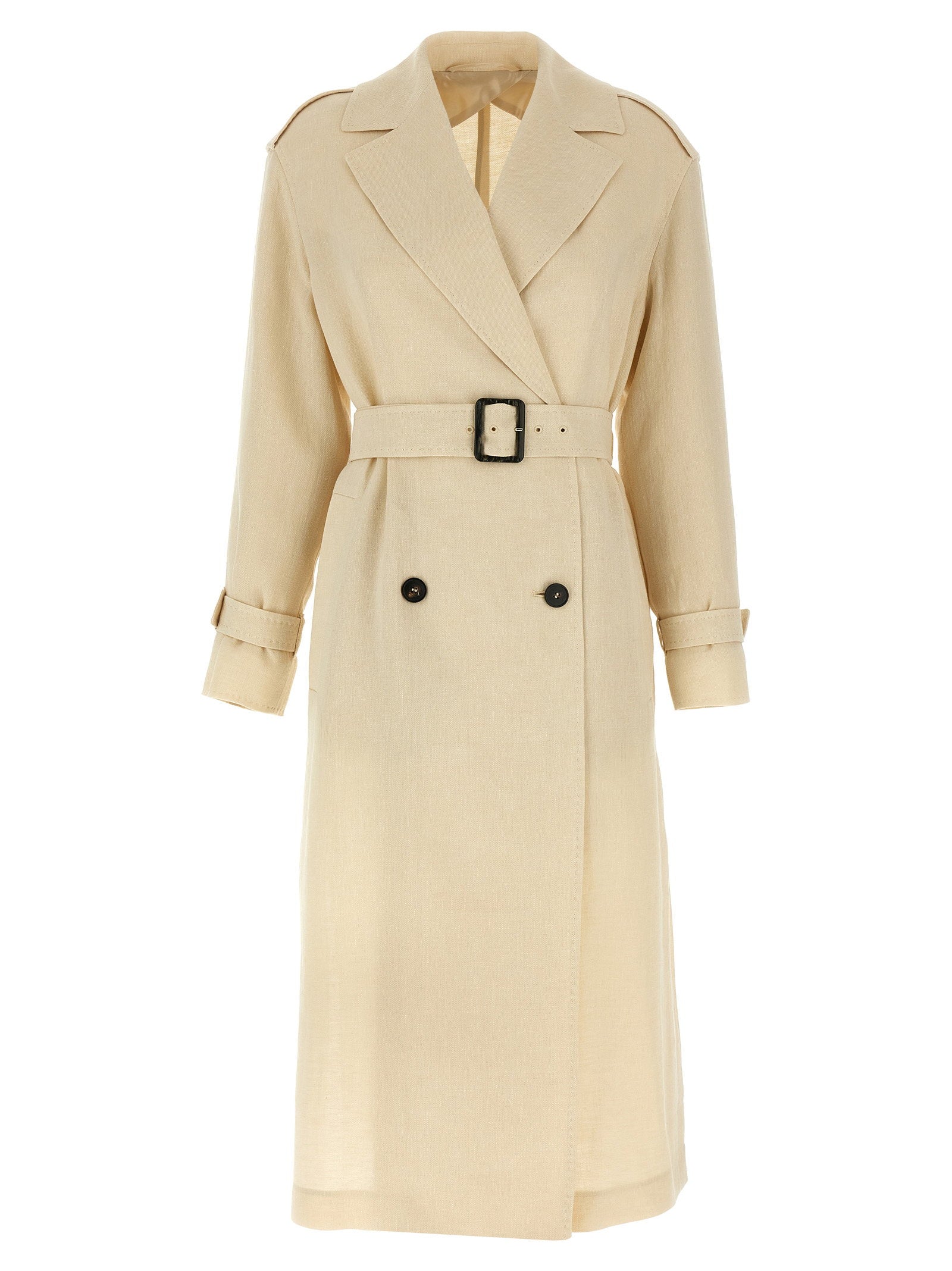 Max Mara Studio Vieste Trench Coat – 100% flaxlinen