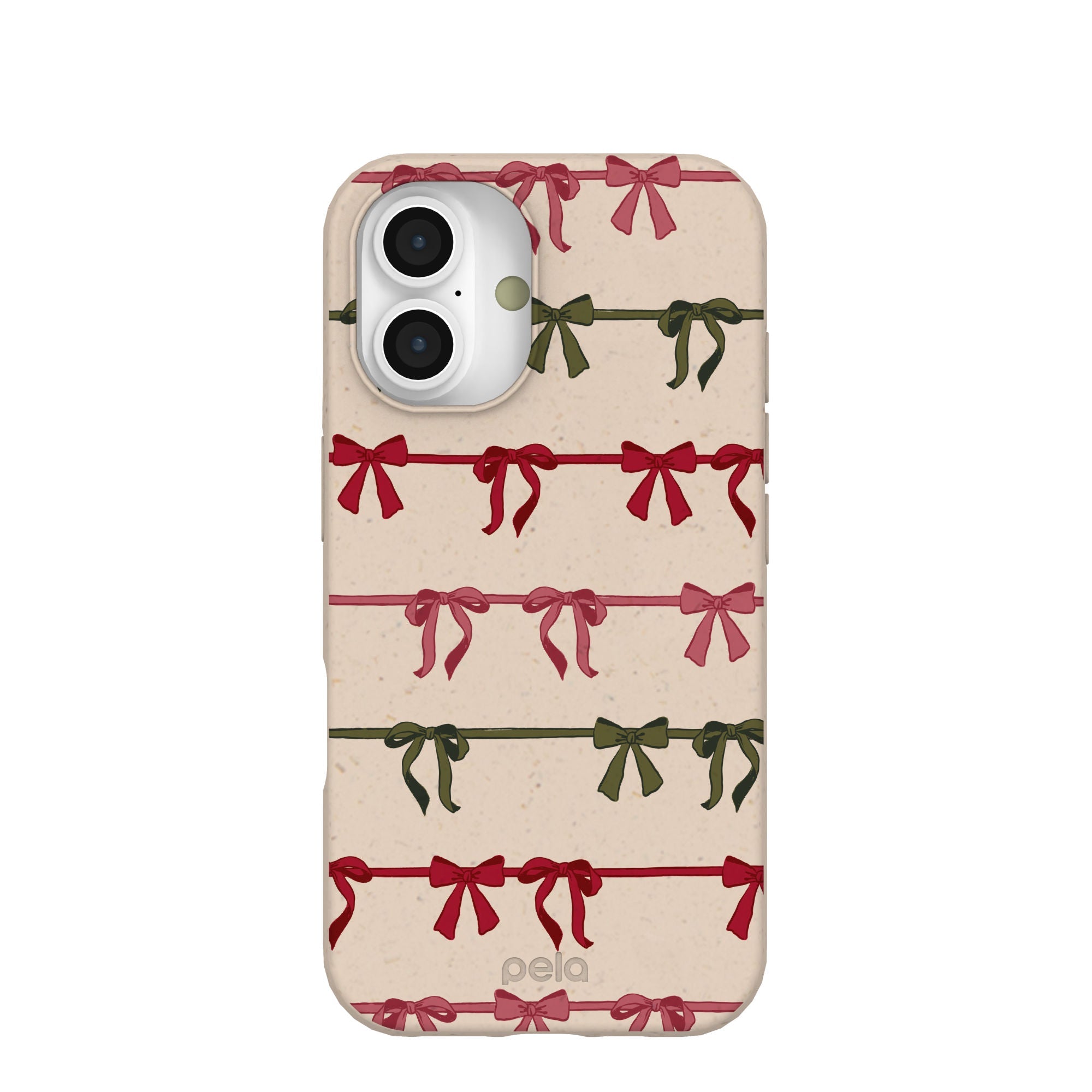 Pela Case Seashell Holiday Bows iPhone 16 Case