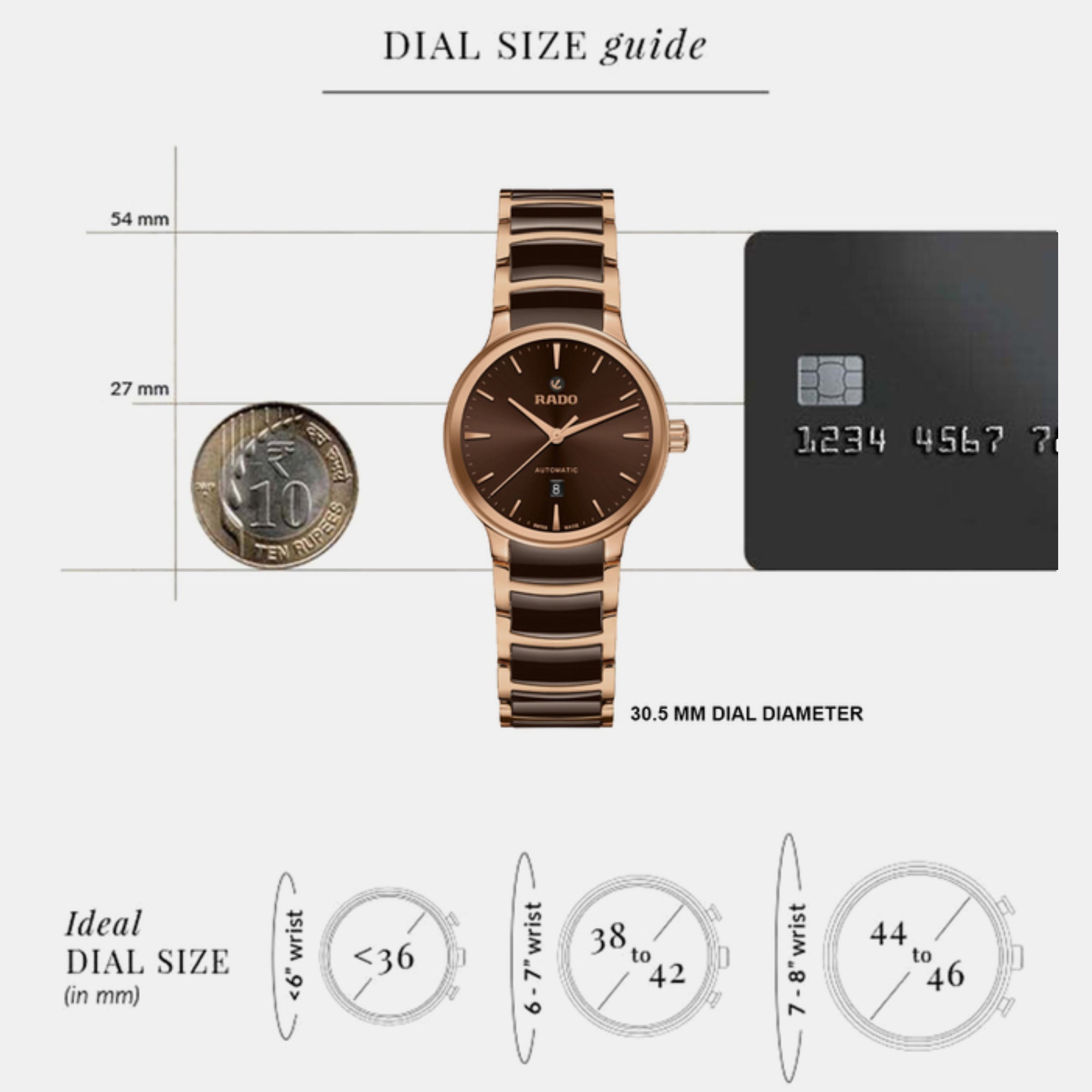 Rado Centrix Women Automatic Brown Dial Analog Stainless Steel Watch R30019302 - view 6