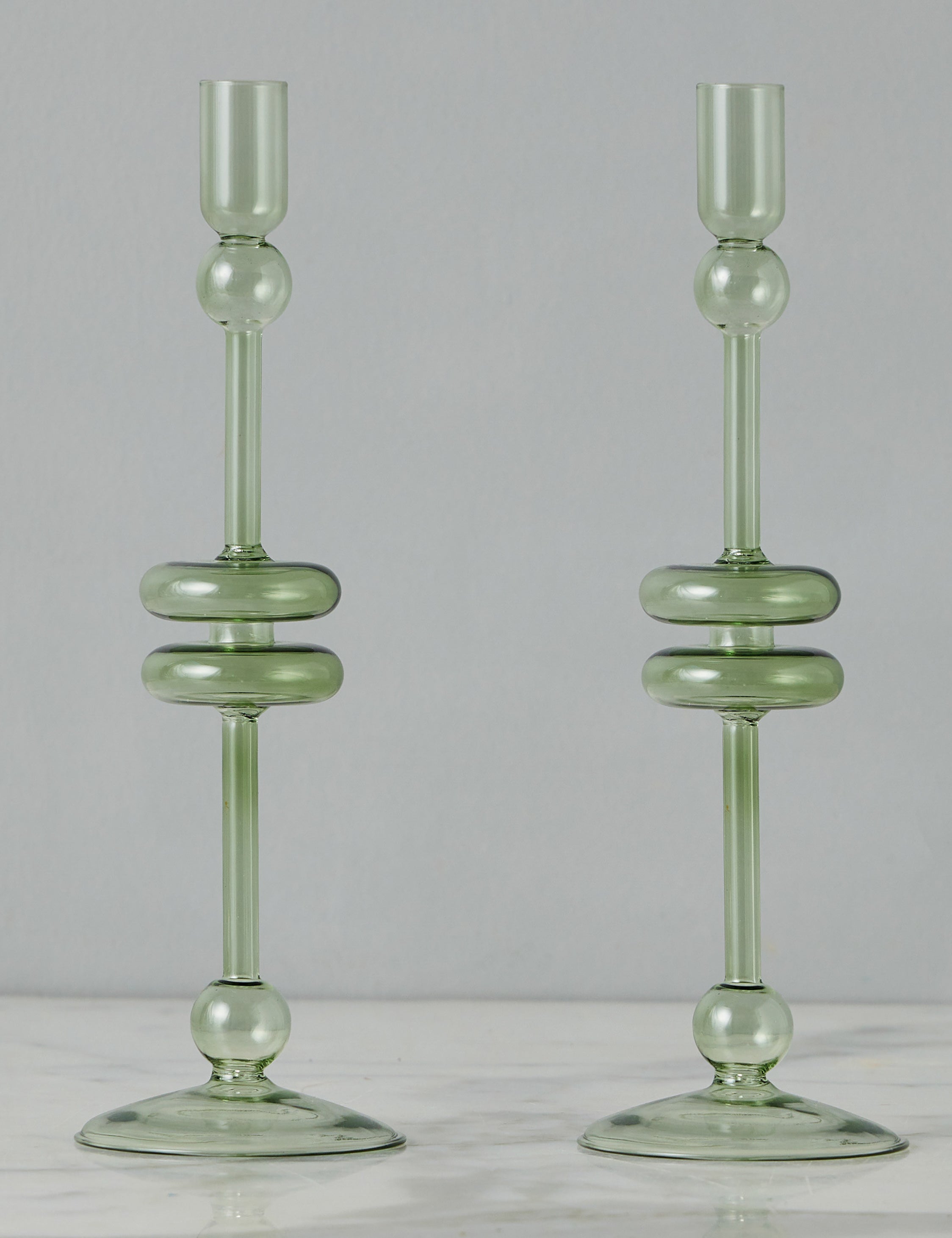 Lulu and Georgia Glass Candlestick Pair (Set of 2) by etúHOME - view 11