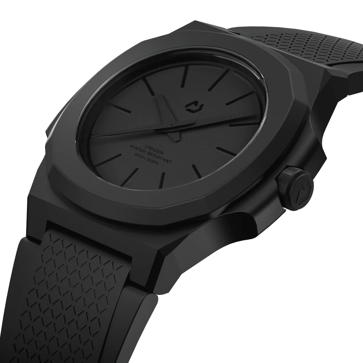 Nuun Official Origen Midnight Men Analogue Watch With Nanotech Silicon Strap Black Marker - Origen Midnight - view 2