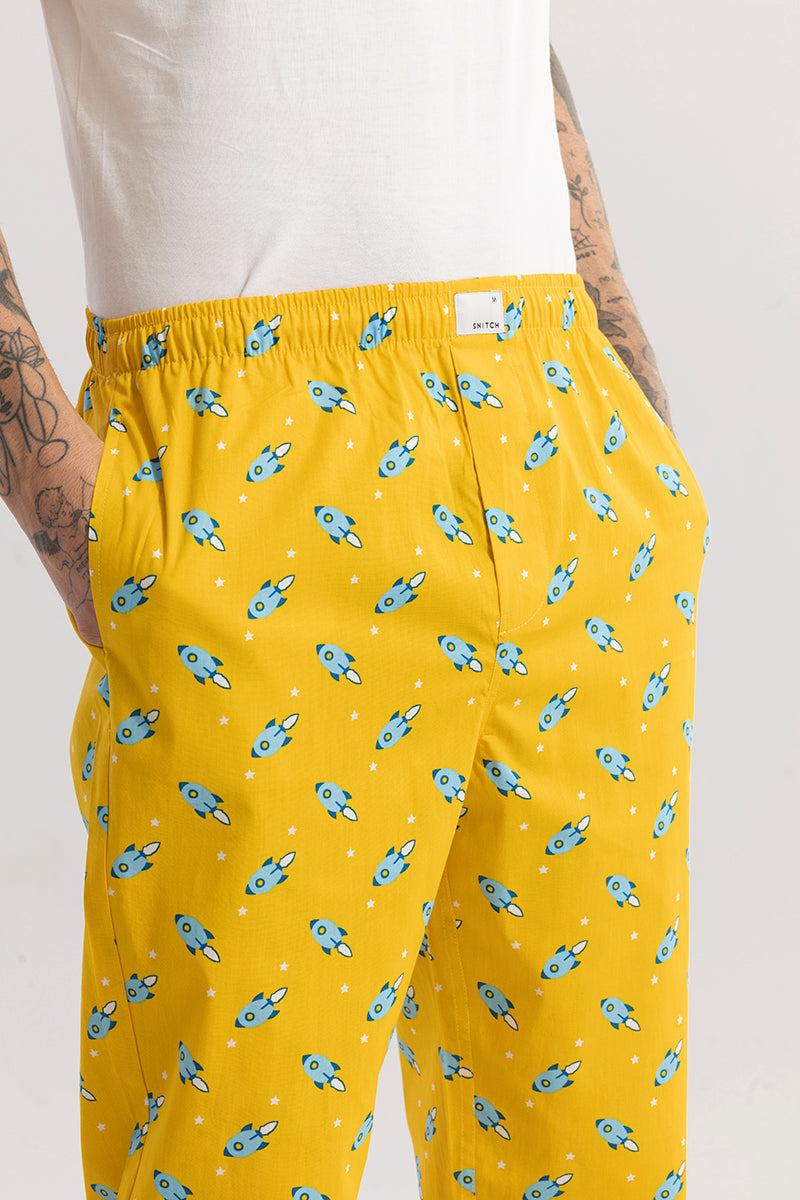 SNITCH Rocket Print Yellow Pyjama - view 7