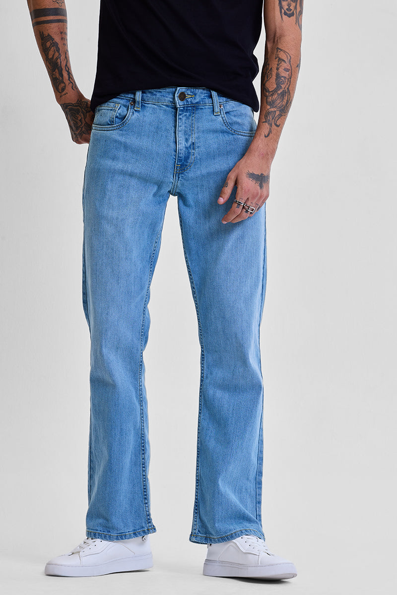 SNITCH Light Blue Bootcut Jeans