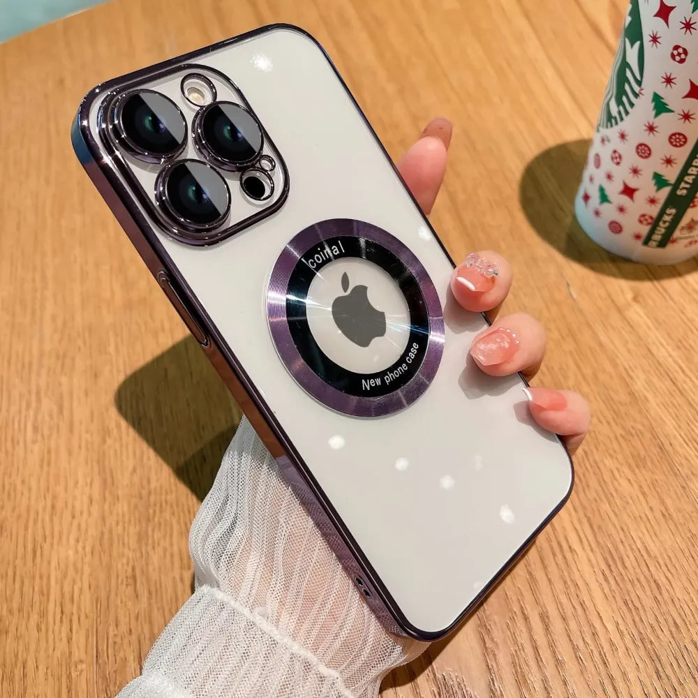 Apple iPhone 14 Series CD Pattern Magnetic Transparent Case - view 8