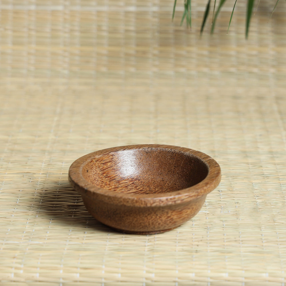 ITOKRI CRAFTS INITIATIVE Brown - Hand Carved Coconut Wood Bowl (Small)