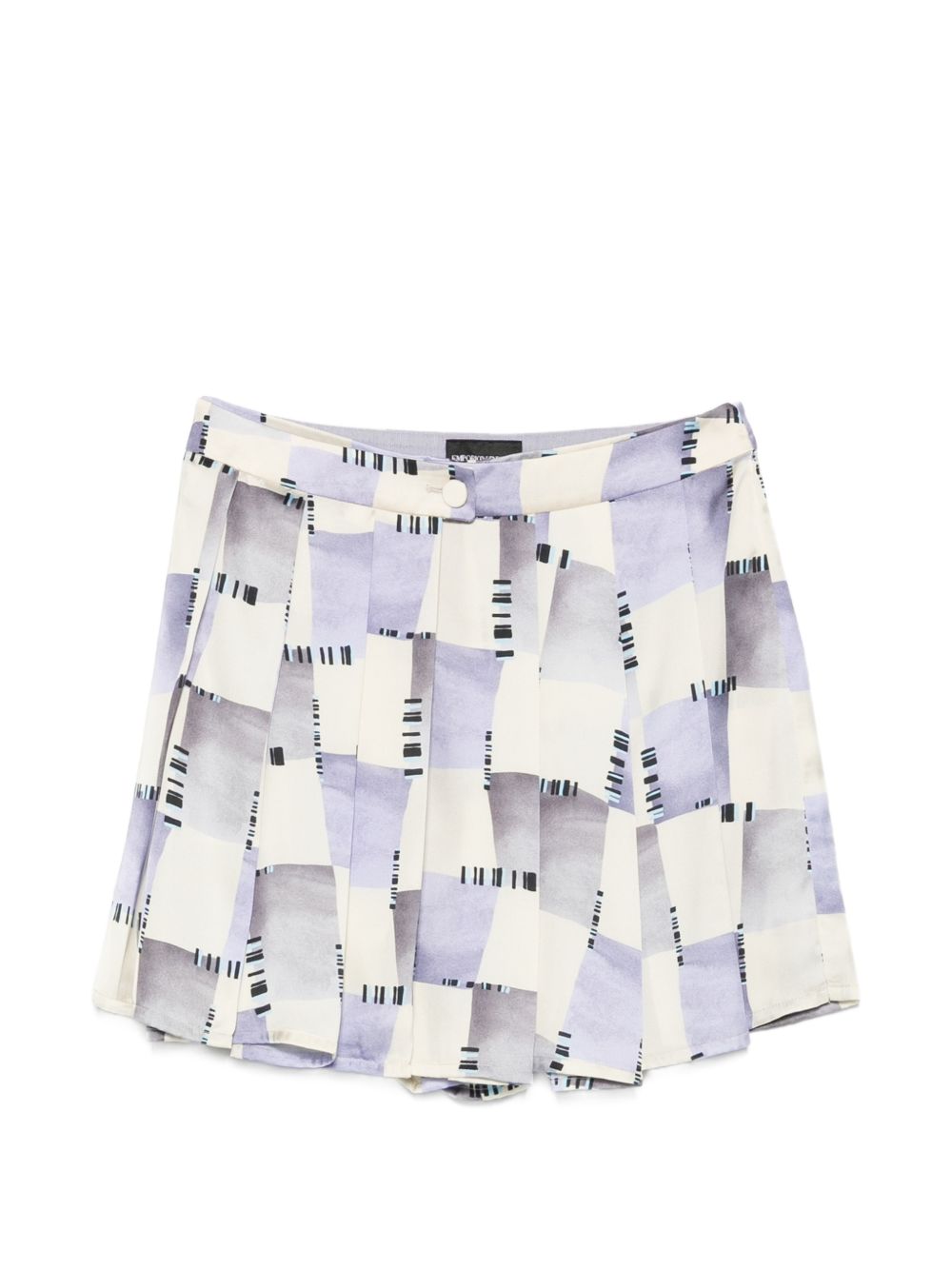 Emporio Armani Abstract Print Pleated Shorts – 100% Polyester
